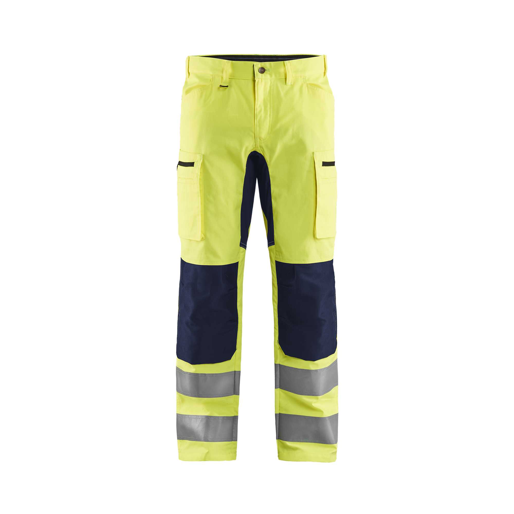BLAKLADER 15851811 | Hi Vis trousers with stretch Hi Vis Reflective Work Trousers Men - Class 2 Certified