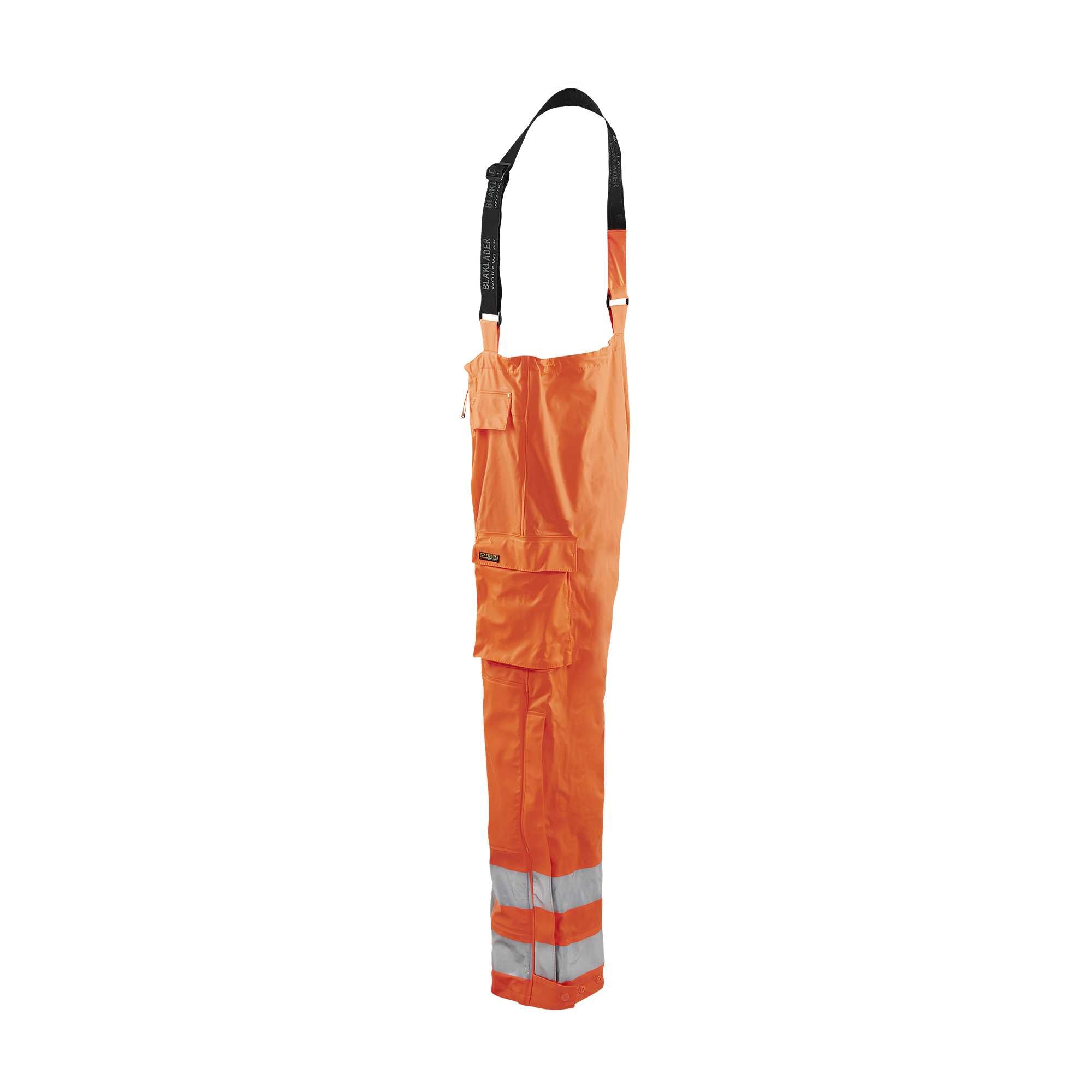 BLAKLADER 13022003 Rain Trousers Hi Vis LEVEL 2 Hi Vis Reflective Work Trousers Men - Waterproof