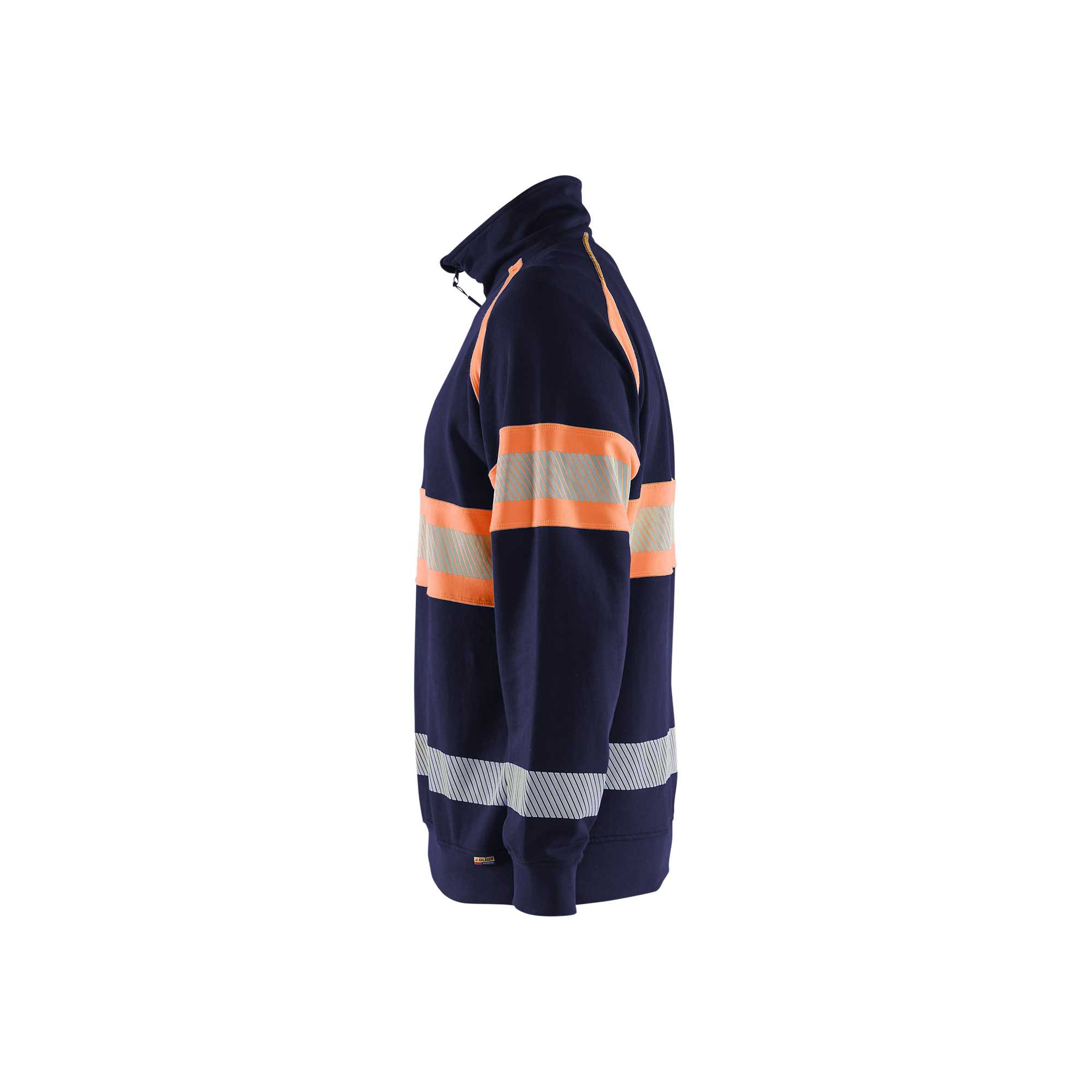 BLAKLADER 35531158 Hi Vis Sweater Hi Vis Reflective Half-zip Work Sweatshirt MEN - 100% Cotton
