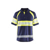 BLAKLADER 33381051 Hi Vis Polo Shirt with UV protection Hi Vis Reflective Short Sleeve Work Polo MEN - 100% Polyester
