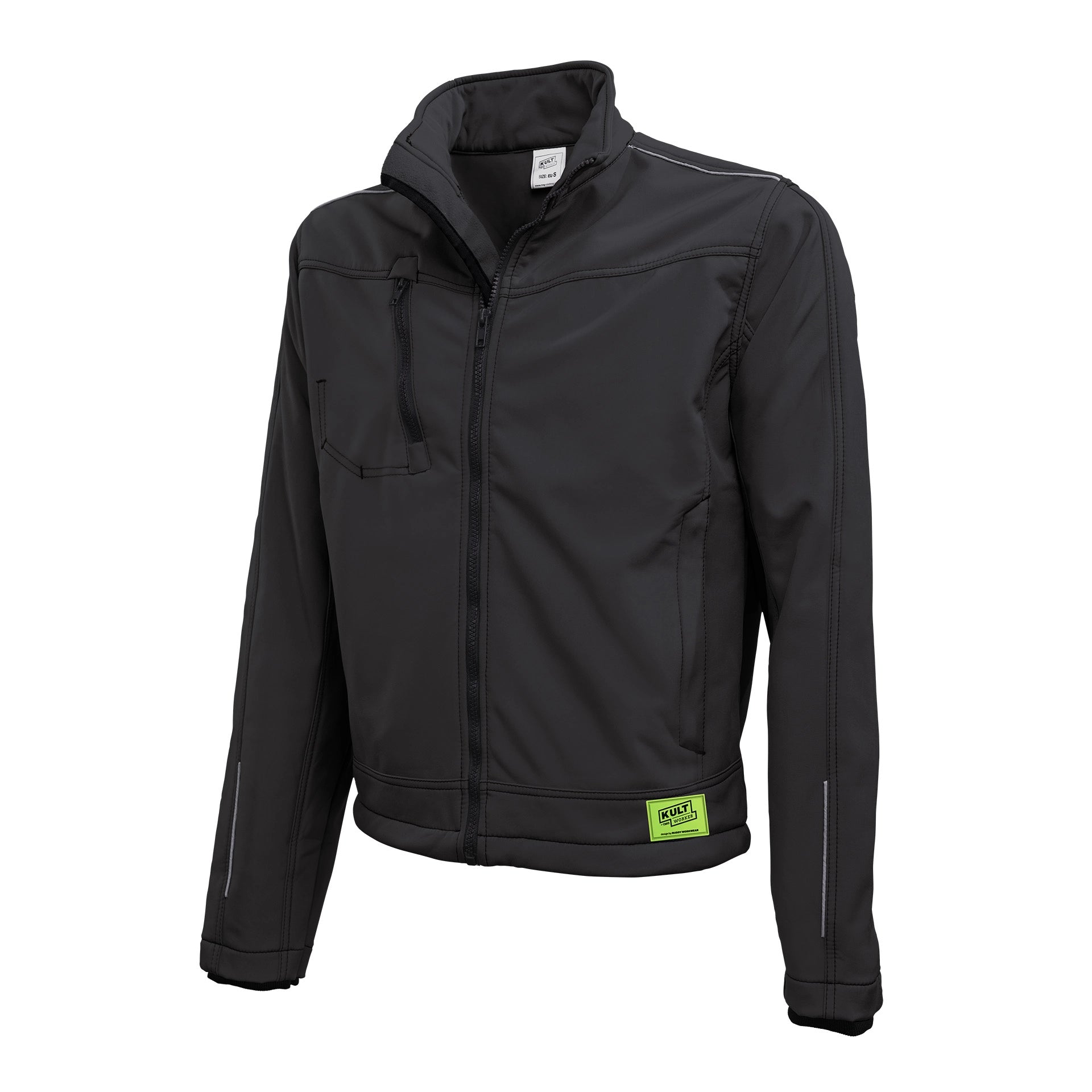 TMG Kult Worker Softshell jacket black - KW-220040_Softshelljacke_schwarz_vorne_1920x1920