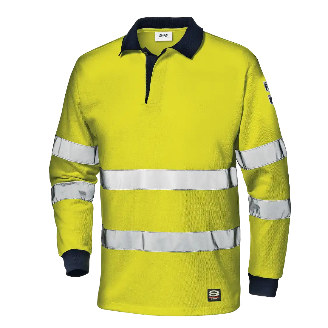SIR SAFETY SUPERTECH Hi Vis Reflective Short Sleeve Work Polo MEN - Antistatic