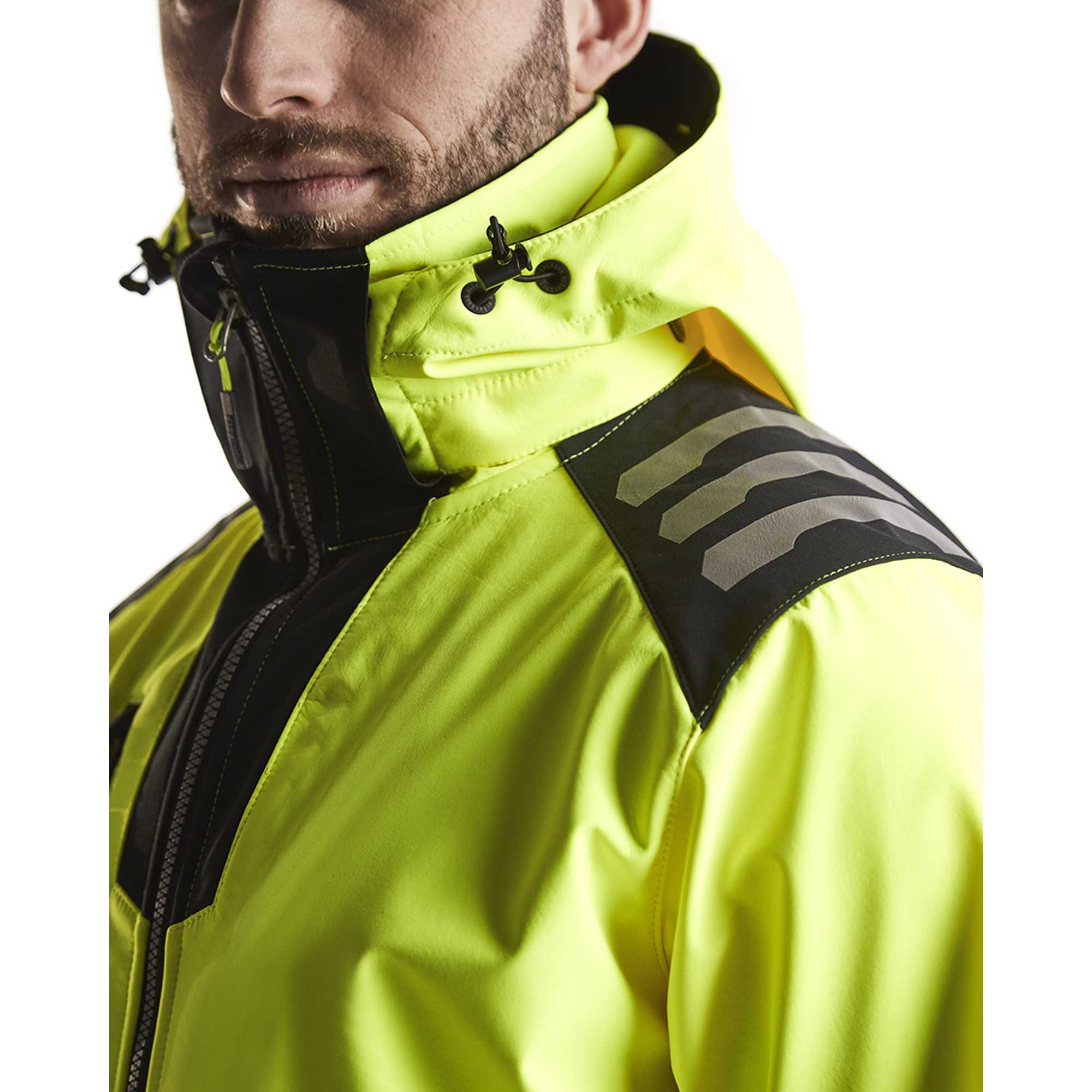 BLAKLADER 44912513 Hi Vis Softshell jacket Hi Vis Reflective Softshell Work Jacket MEN - Waterproof