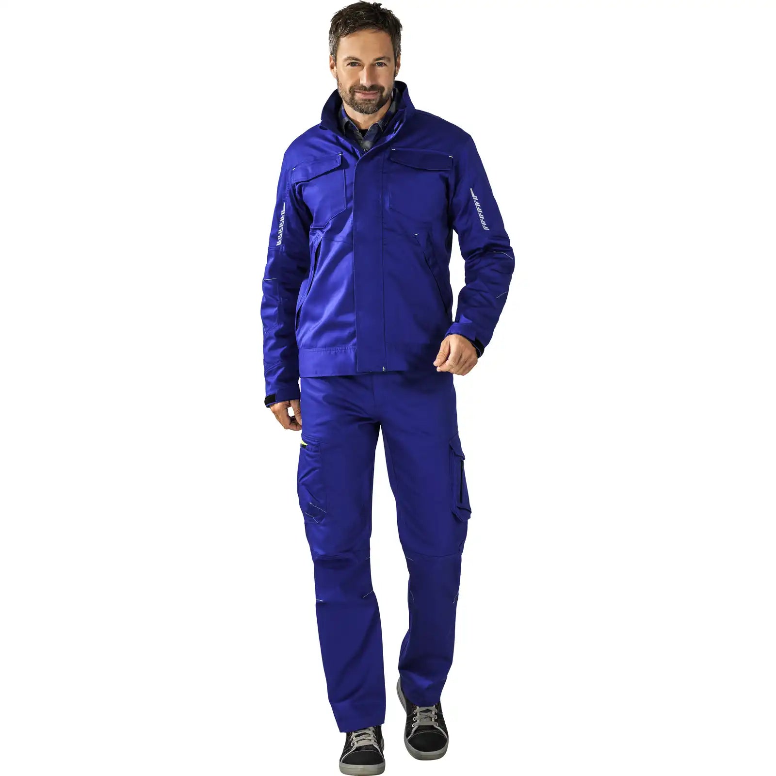 Planam PLANAM Stretchline Bundjacke kornblumenblau 102 kornblumenblau - Produktbild mit Model