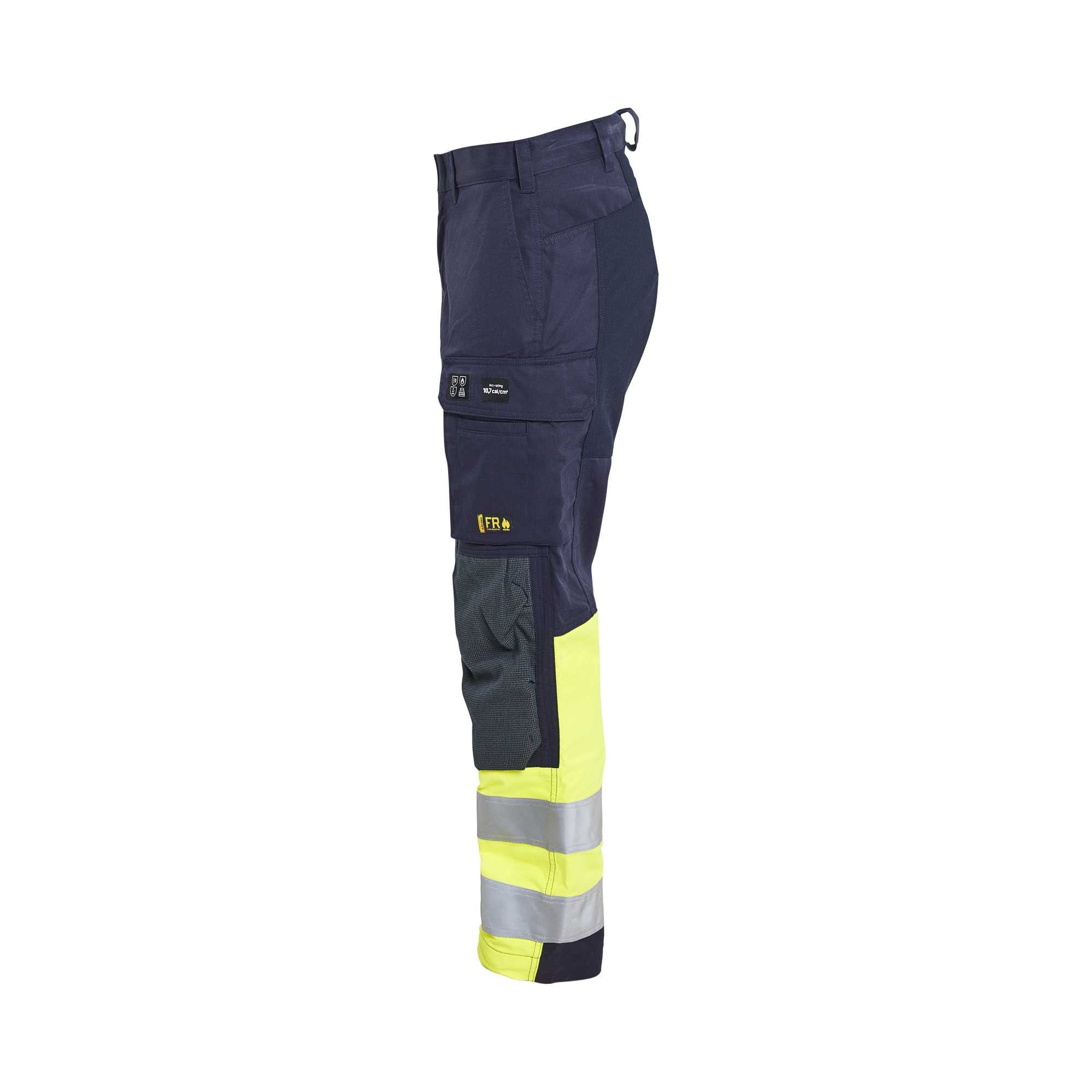 BLAKLADER 17871512 Multinorm Inherent trousers with stretch Hi Vis Reflective Work Trousers Men - ripstop fabric