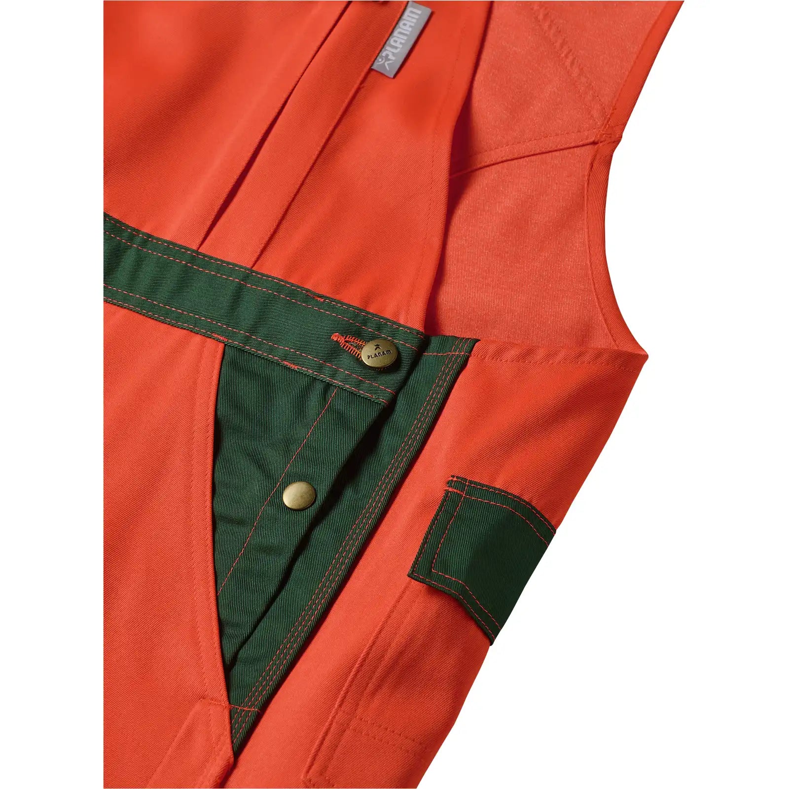 Planam Warnschutz Latzhose orange/grün 102 orange/grün - Extra Detailbild