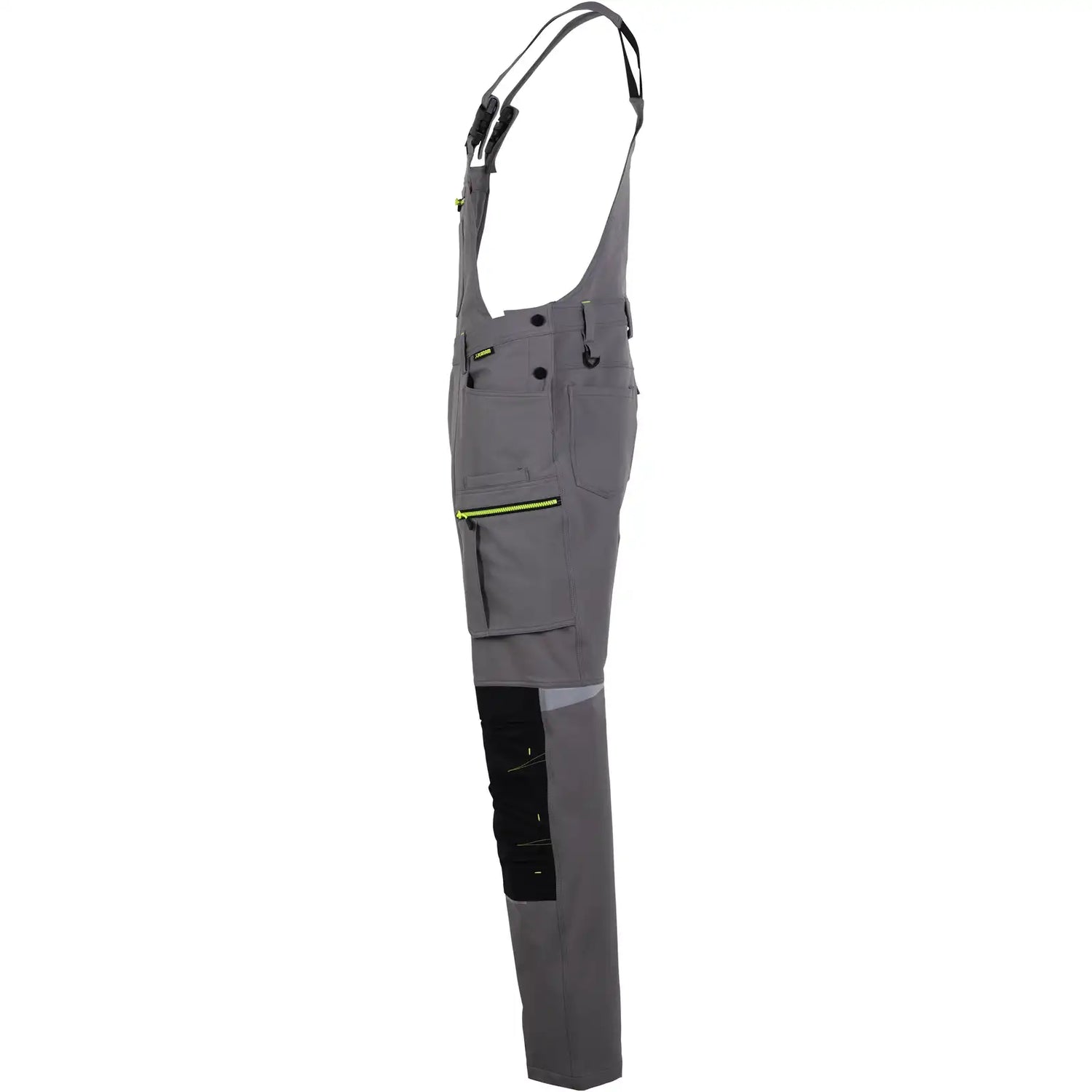 Planam rECOline Latzhose zink/schwarz      102 zink/schwarz - Produktbild ohne Model