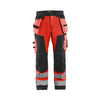 BLAKLADER 15672517 Hi Vis Softshell craftsman trousers Hi Vis Reflective Work Trousers Men - Waterproof