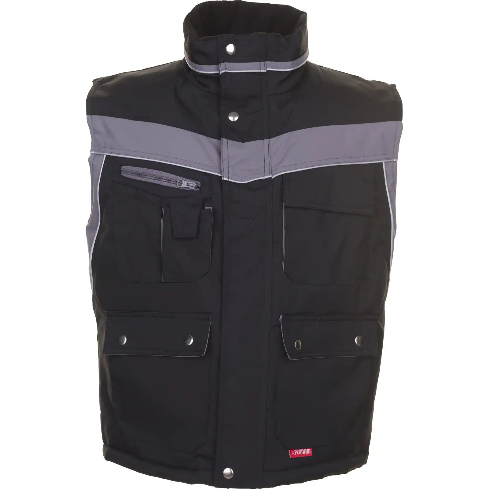 Planam Plaline Winterweste schwarz/zink XS schwarz/zink - Vorschaubild