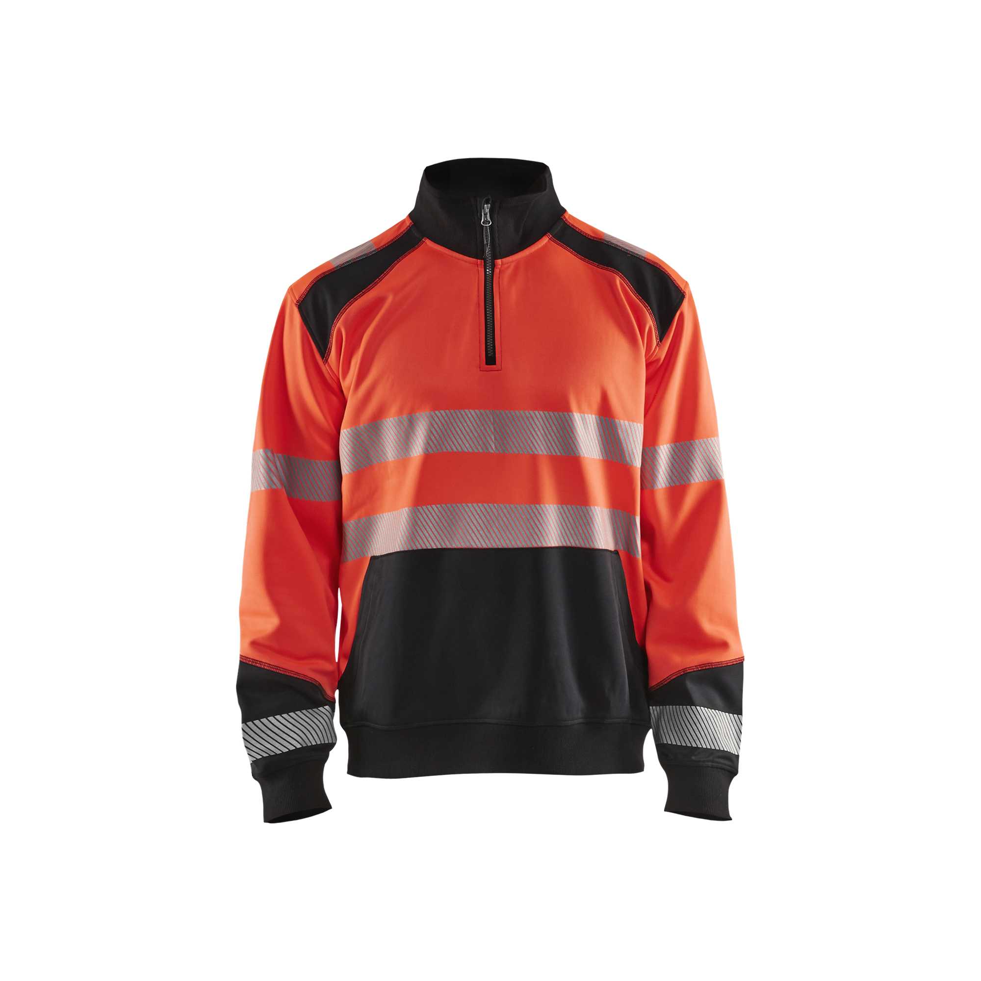 BLAKLADER 35562528 Hi Vis Reflective Half-zip Work Sweatshirt MEN - Brushed Interior