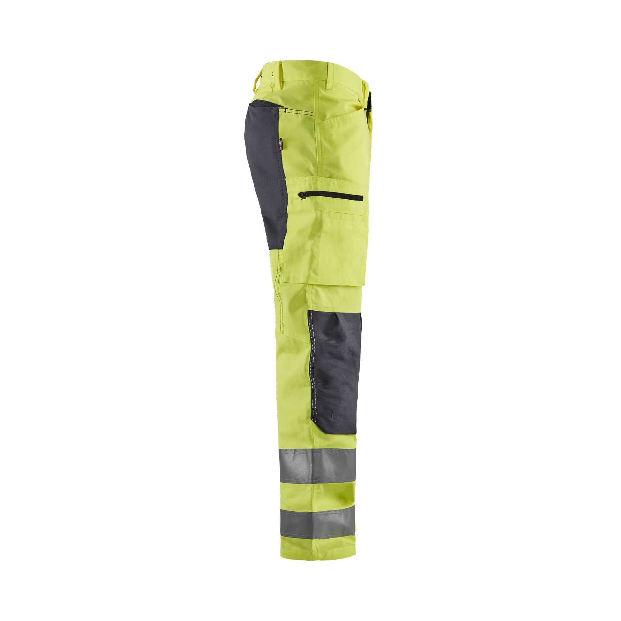 BLAKLADER 15851811 | Hi Vis trousers with stretch Hi Vis Reflective Work Trousers Men - Class 2 Certified