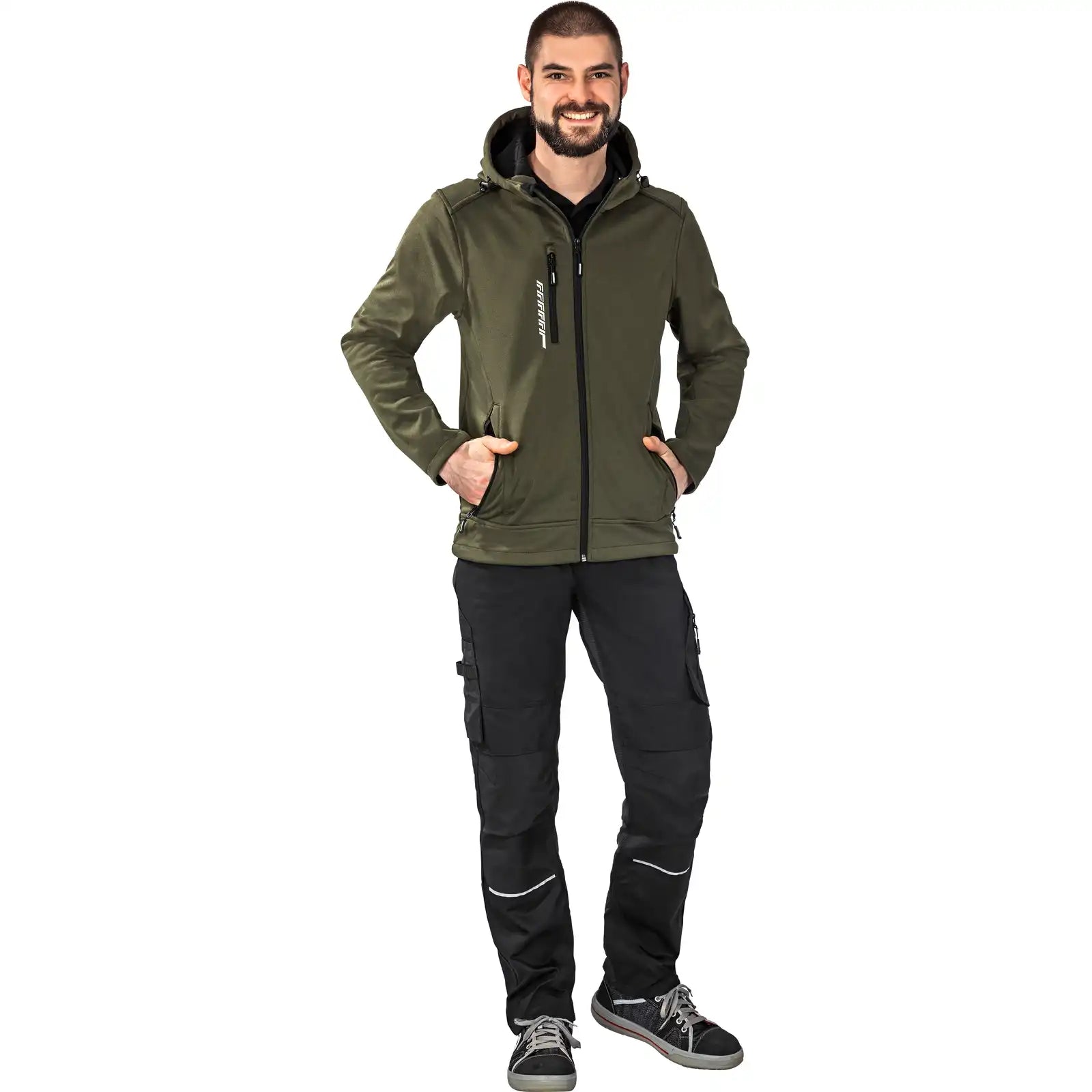 Planam Hawk Jacke oliv 4XL oliv - Produktbild mit Model