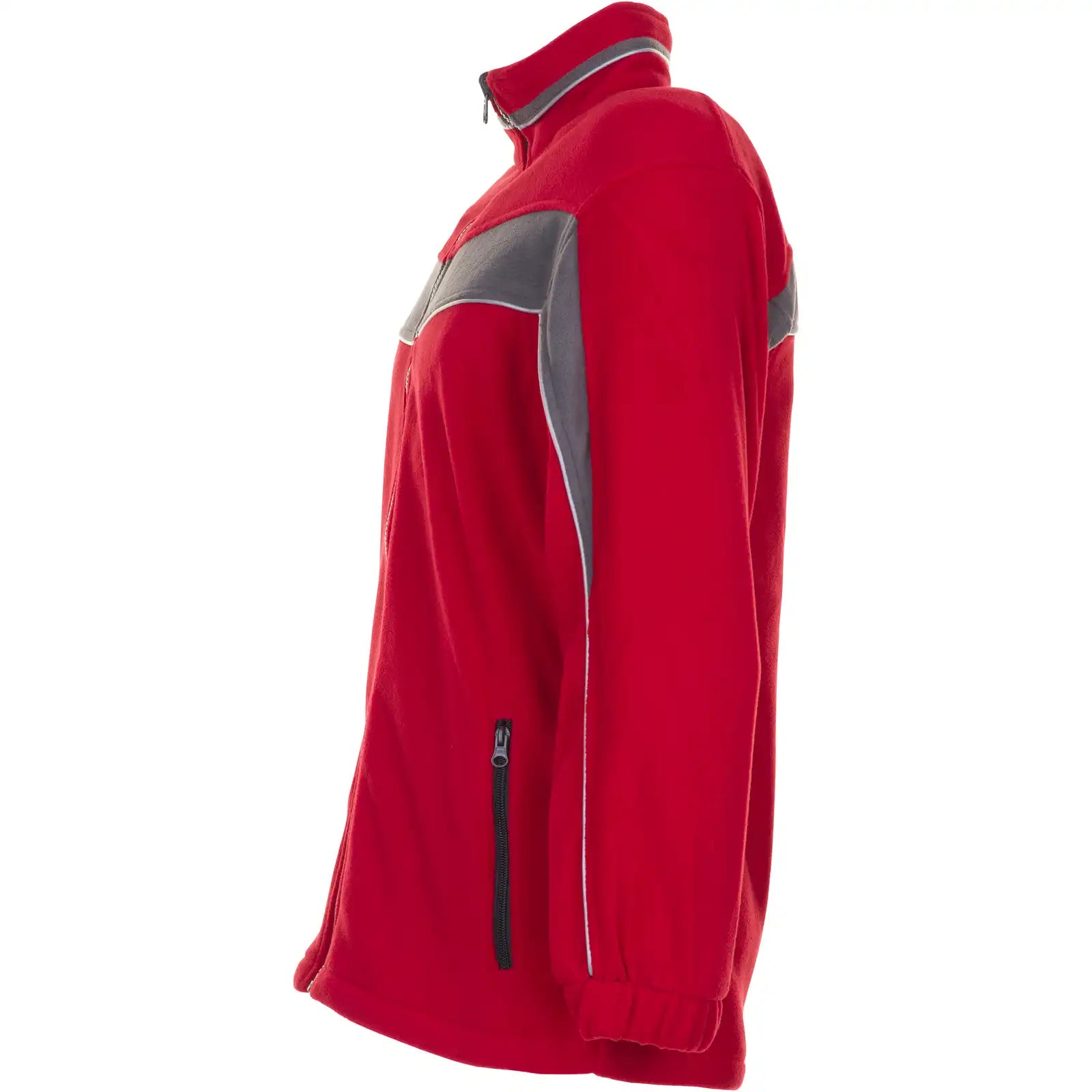 Planam Plaline Fleecejacke rot/schiefer XS rot/schiefer - Produktbild ohne Model