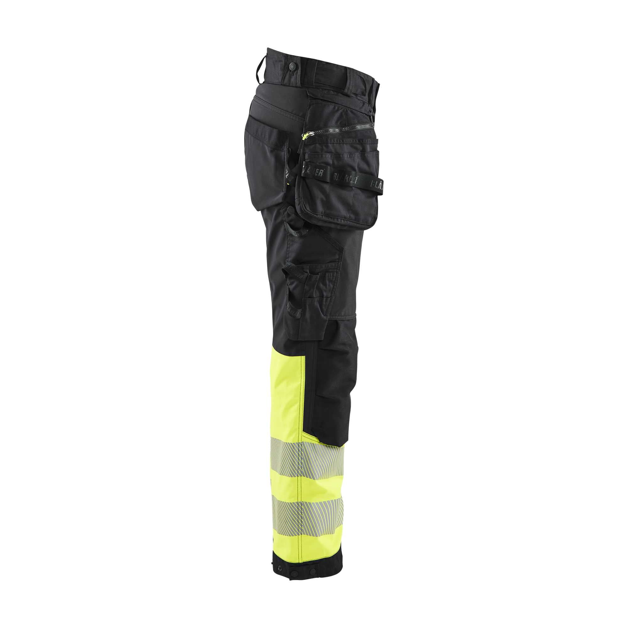 BLAKLADER 71142513 | Women's Hi Vis softshell trousers Hi Vis Reflective Work Trousers Women - Waterproof