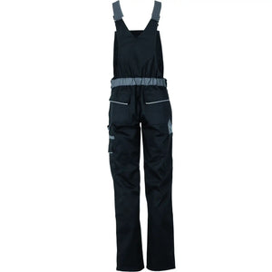 Planam Highline Damen Latzhose schwarz/schiefer/zink 34 schwarz/schiefer/zink - Produktbild ohne Model