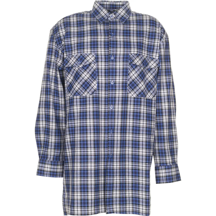 Planam Hemden Flanell-Hemd 2001 blau kariert 37/38 blau kariert - Vorschaubild