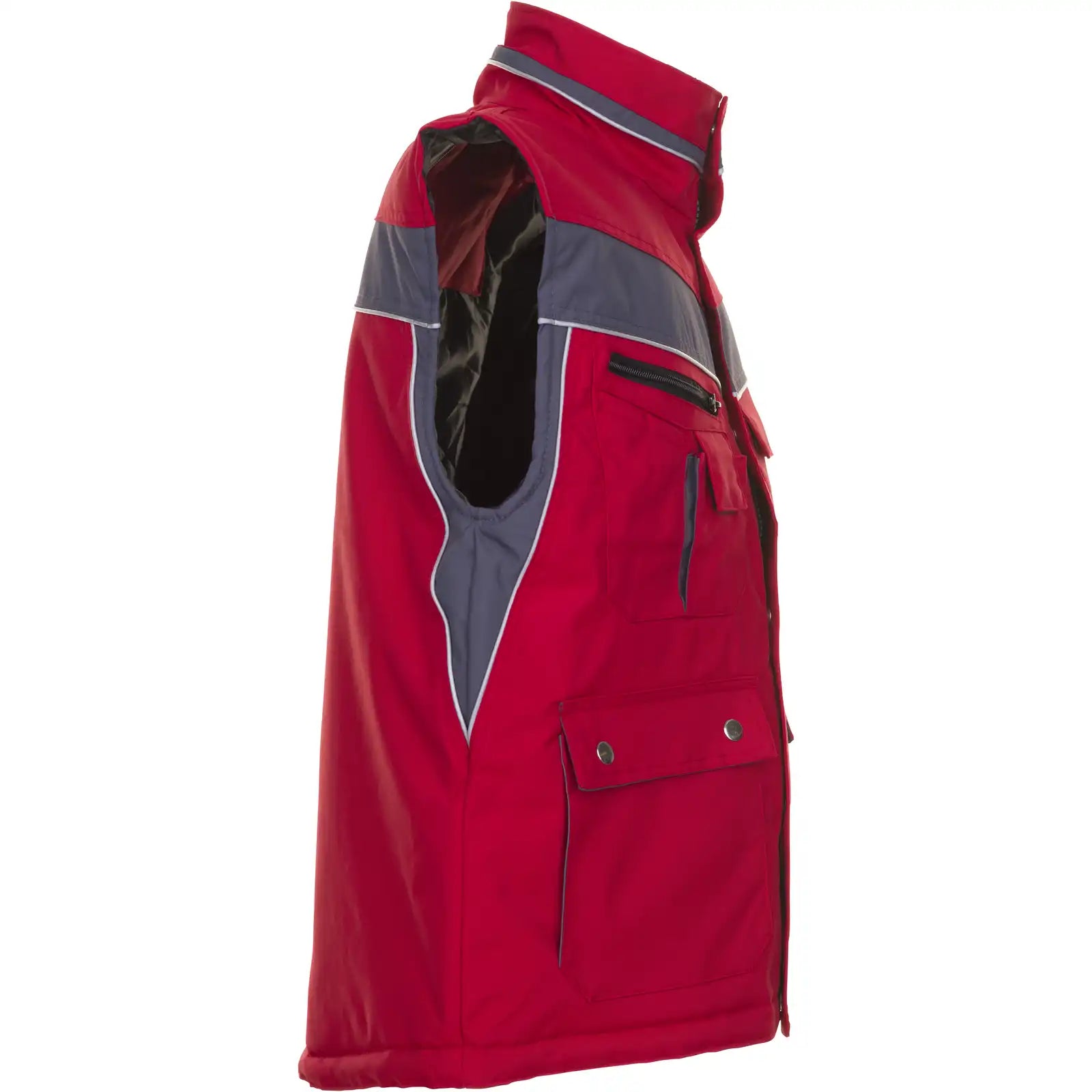 Planam Plaline Winterweste rot/schiefer XS rot/schiefer - Produktbild ohne Model