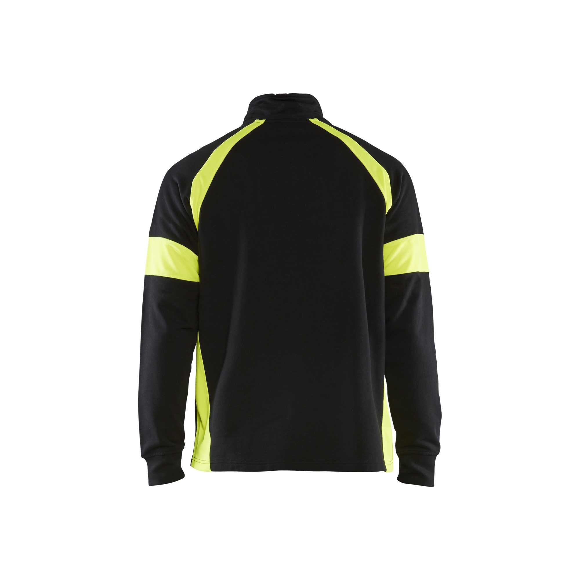 BLAKLADER 35501158 Hi Vis Reflective Half-zip Work Sweatshirt MEN - 100% Cotton