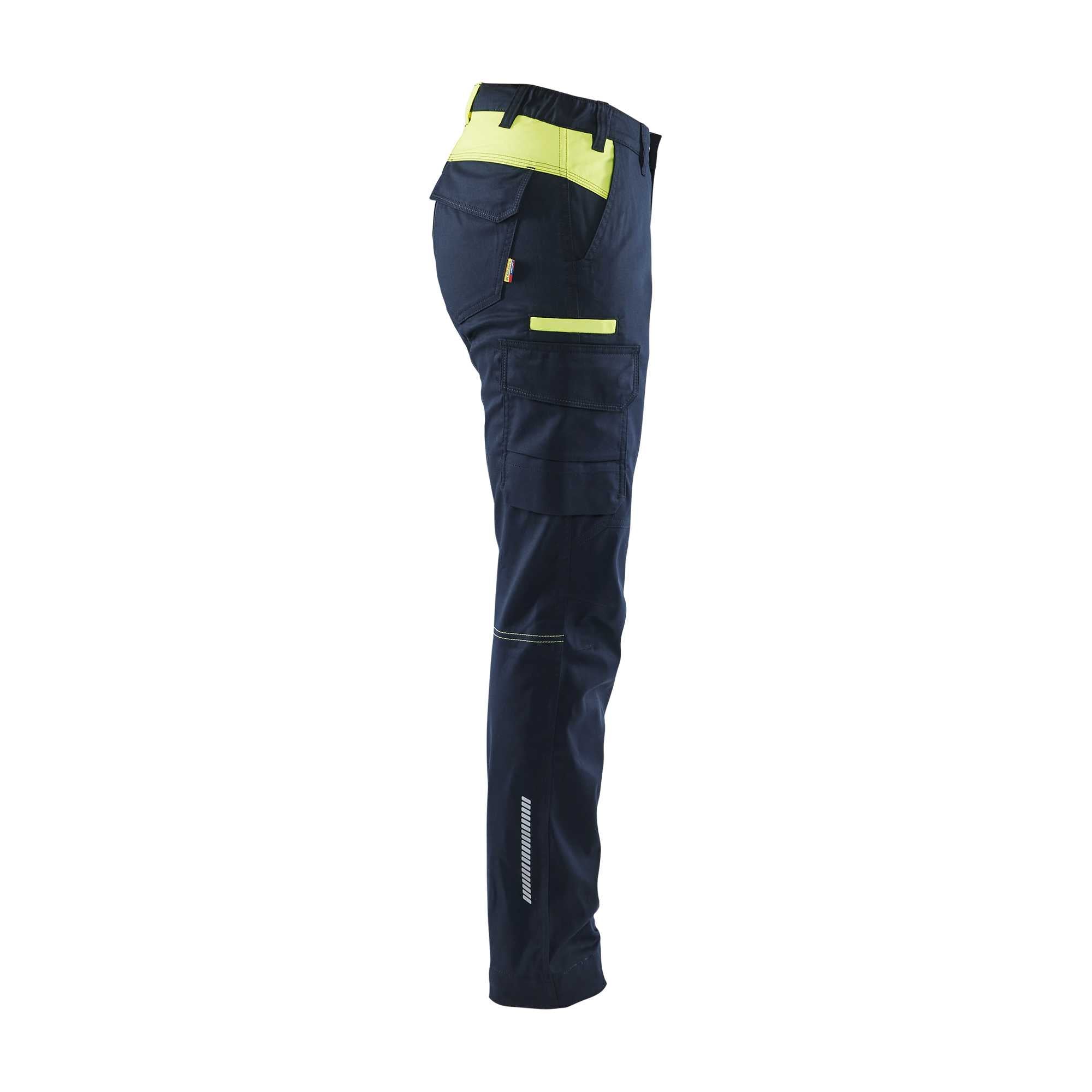 BLAKLADER 71441832 Women's industry trousers stretch Hi Vis Reflective Work Trousers Women - twill fabric