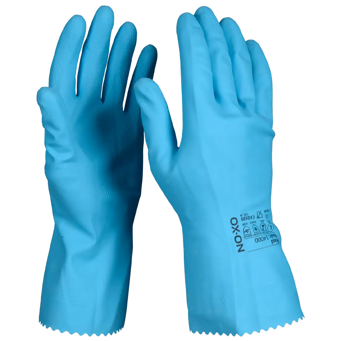 SIR SAFETY OX-ON FOOD BASIC 14000 Work Gloves - Food Safe Rubber Latex - 12 Pairs