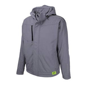 TMG Kult Worker Softshell winter jacket light grey - KW-230055_Winterjacke_mittelgrau_halbvorne_1920x1920