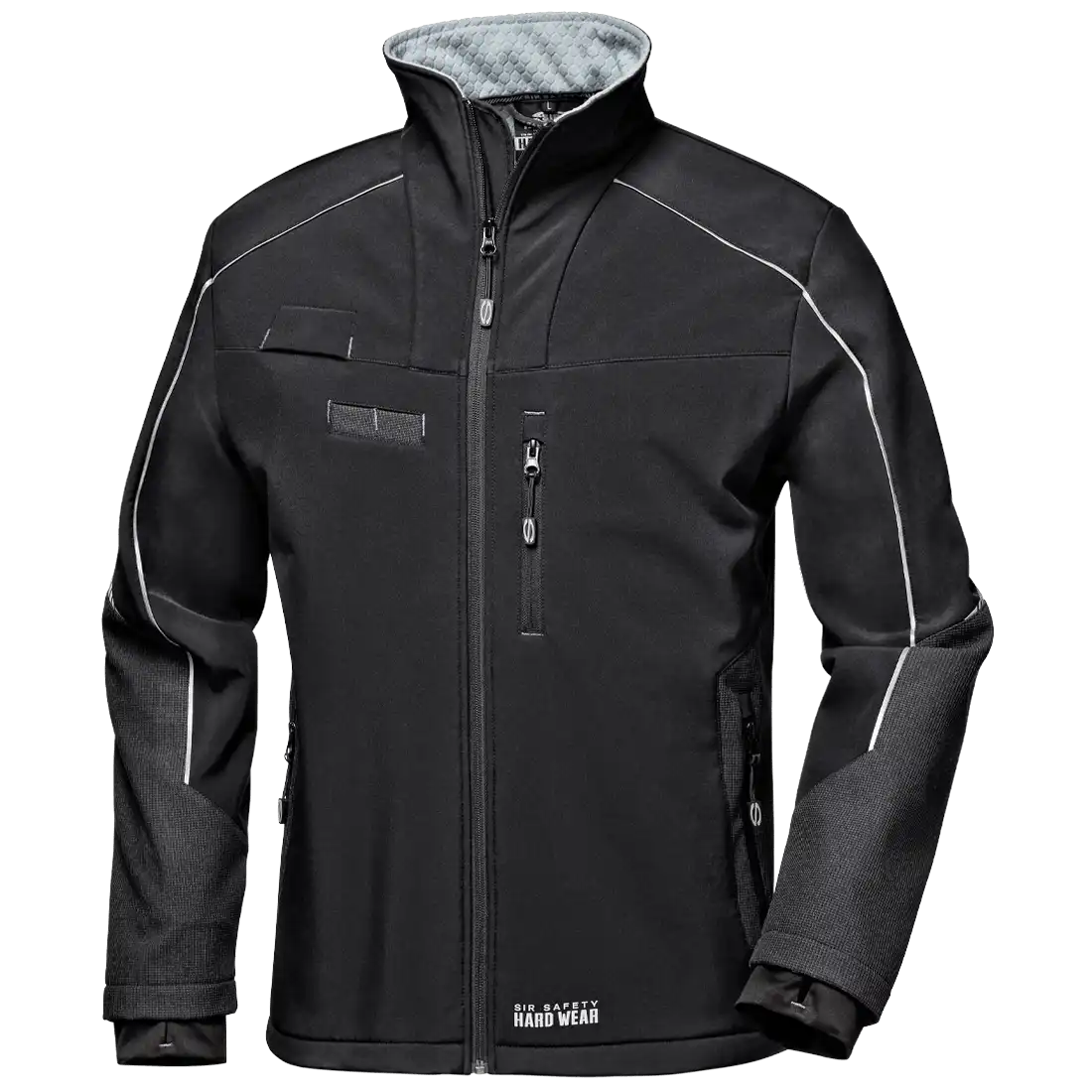 SHARK SOFTSHELL JACKET - Reflex Inserts - Windproof Stretch Cuffs - Water Repellent Zipper - Image 1