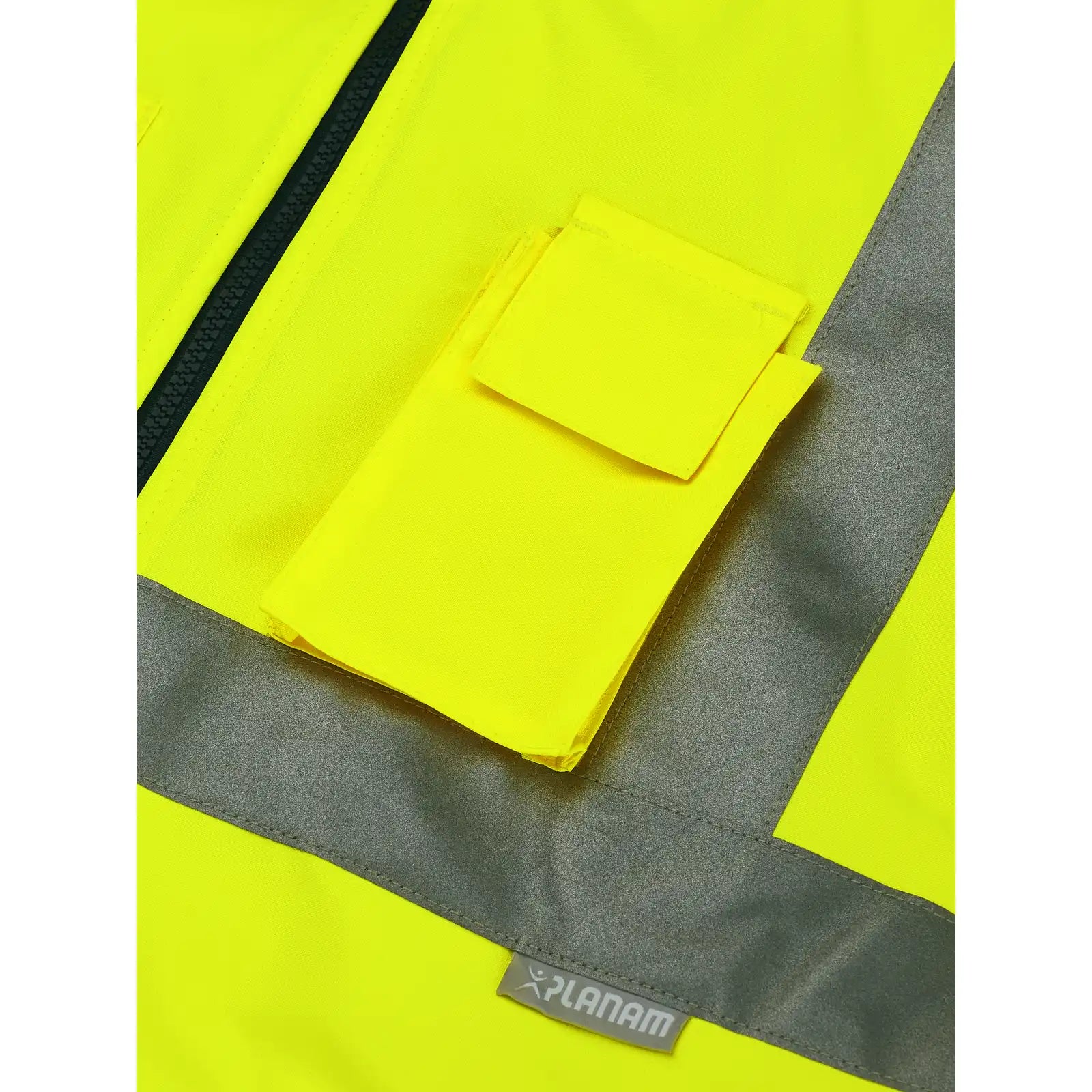 Planam Warnschutz Winterweste uni gelb S uni gelb - Extra Detailbild