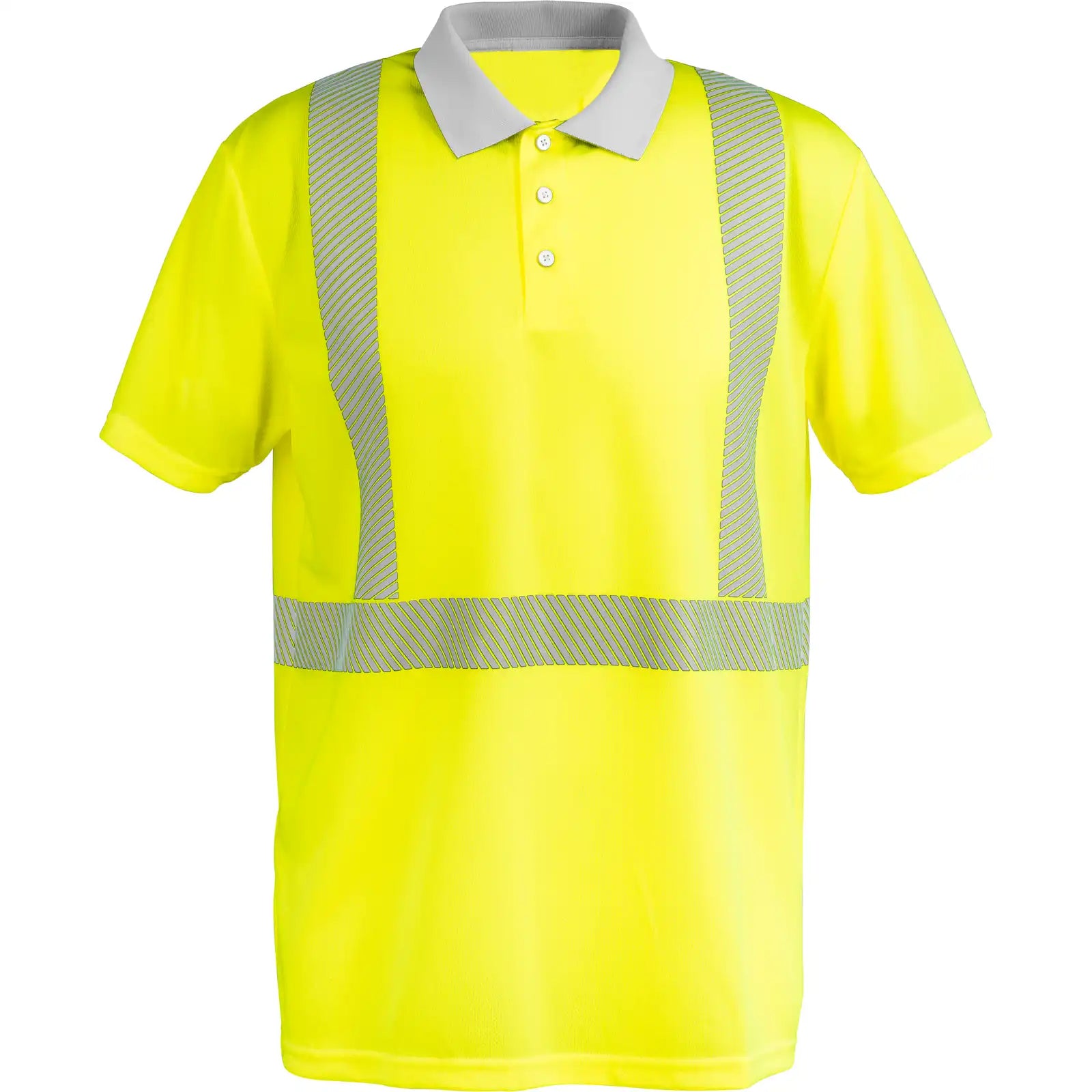 Planam Norit Warnschutz Poloshirt kurzarm gelb/zink XS gelb/zink - Vorschaubild