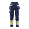 BLAKLADER 71961370 | Women's Hi vis Trousers with Stretch Hi Vis Reflective Work Trousers Women - 100% Cotton