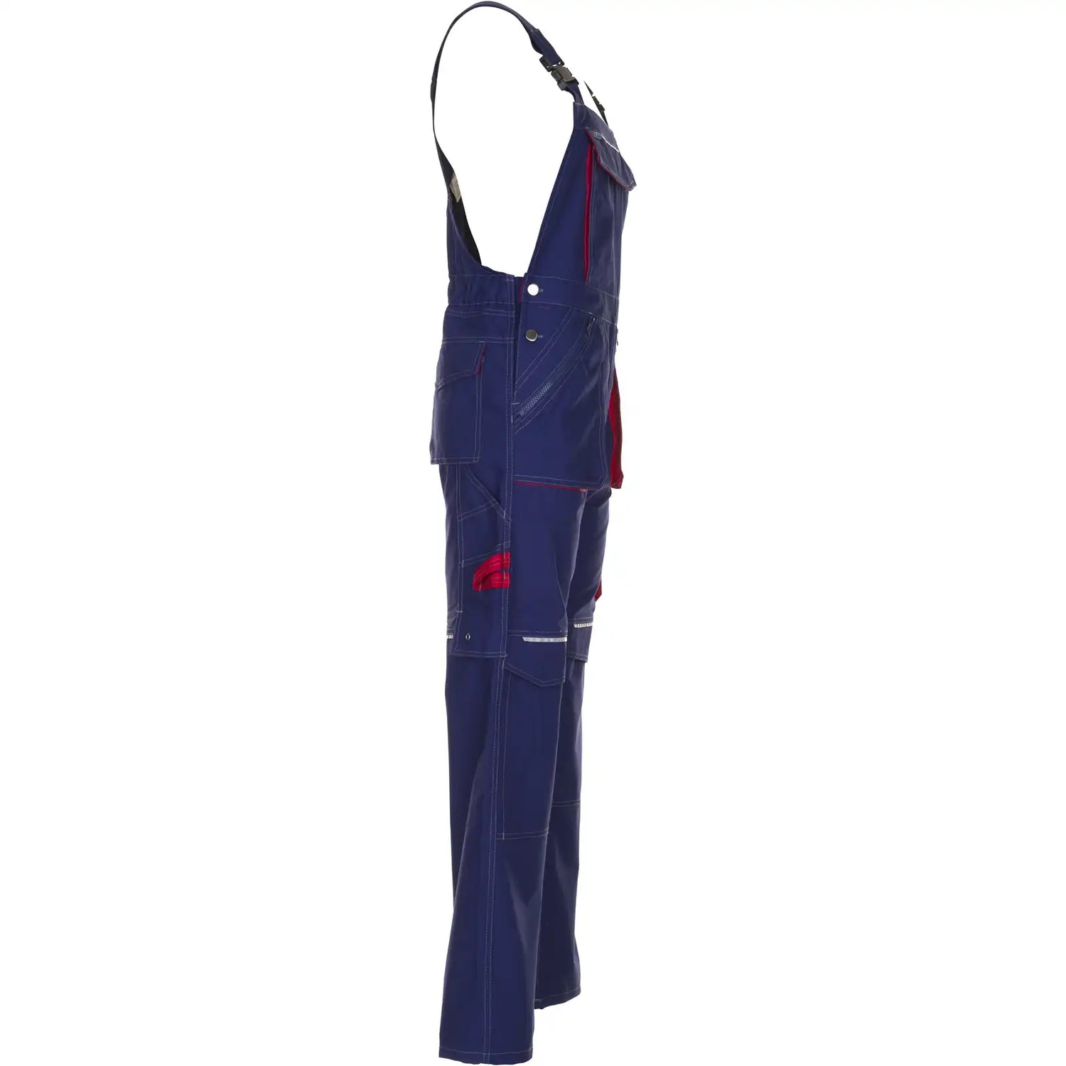 Planam Basalt Latzhose marine/rot 102 marine/rot - Produktbild ohne Model