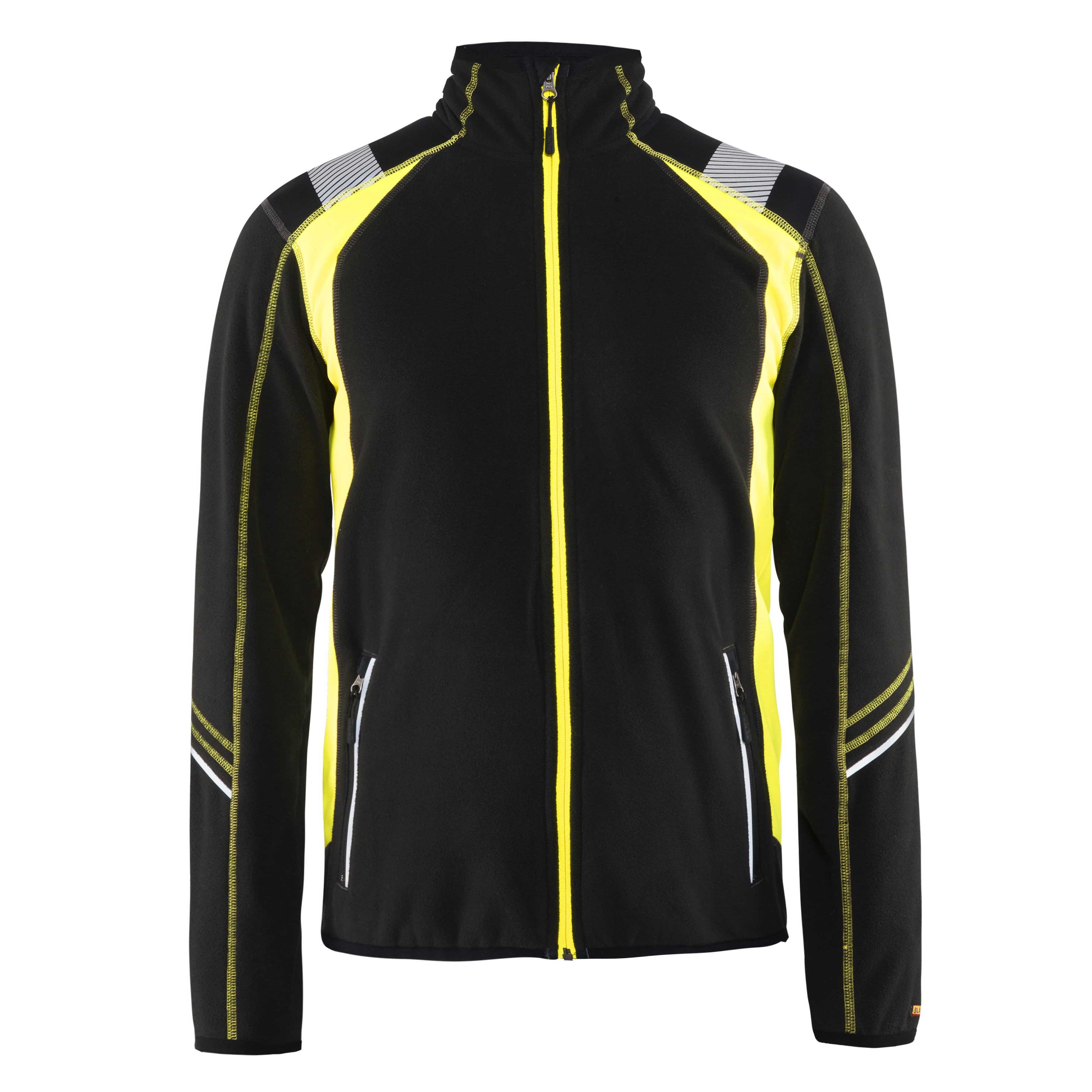 BLAKLADER 49931010 Microfleece Jacket Hi Vis Reflective Work Jacket MEN - Antipilling
