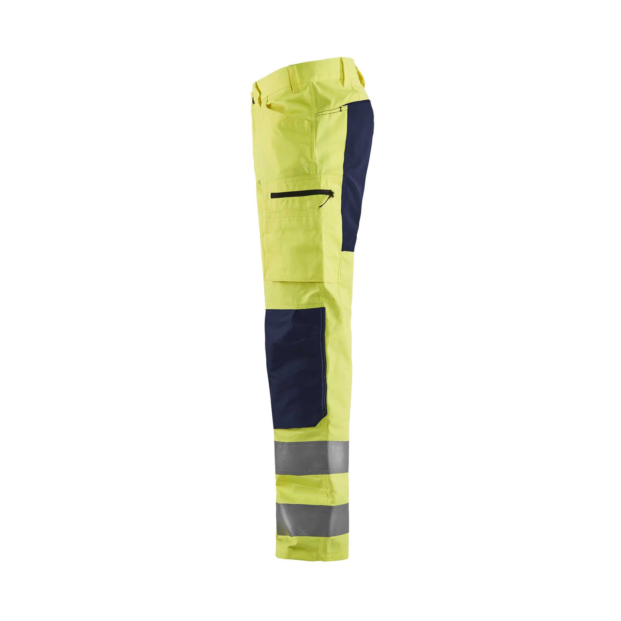 BLAKLADER 15851811 | Hi Vis trousers with stretch Hi Vis Reflective Work Trousers Men - Class 2 Certified