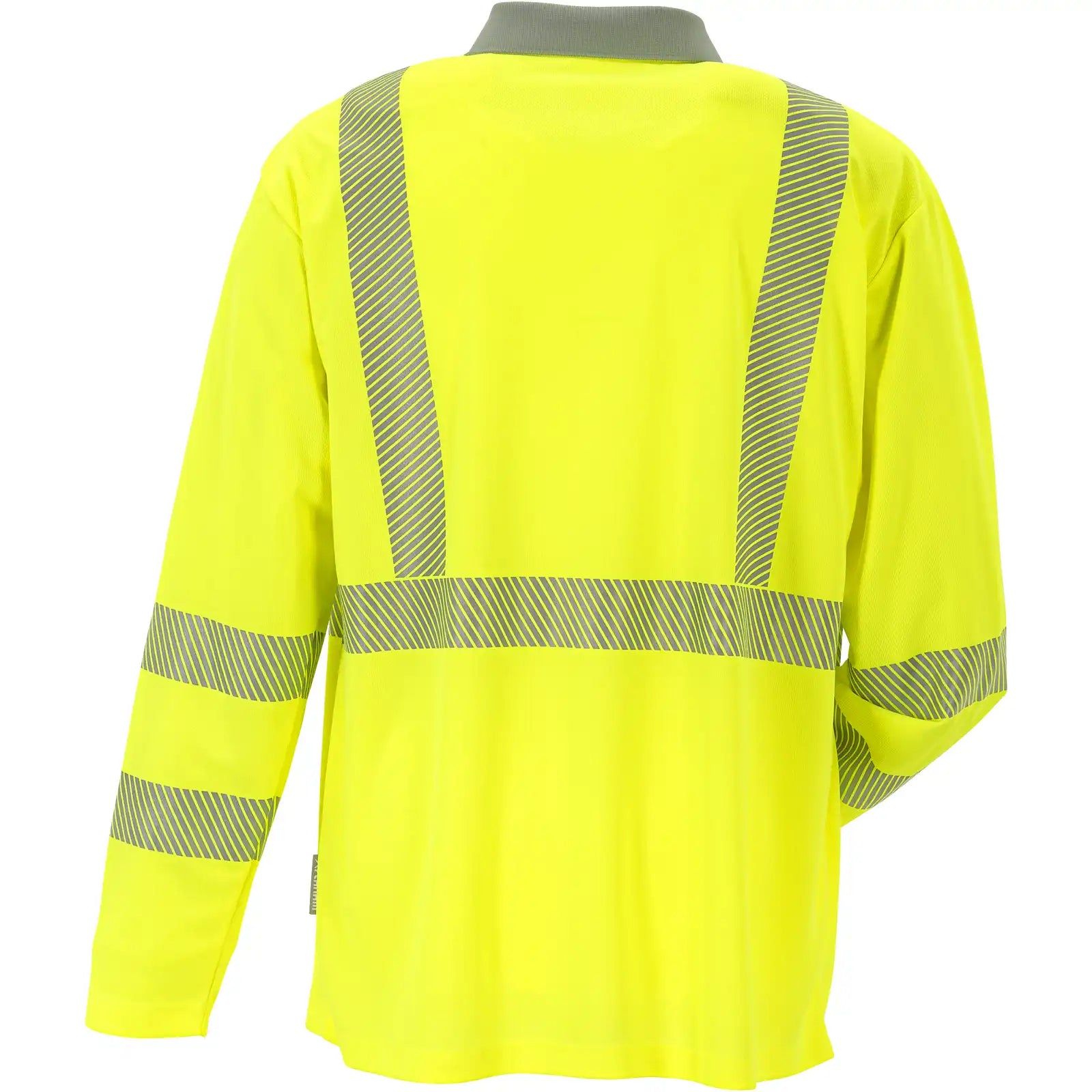 Planam Norit Warnschutz Poloshirt langarm gelb/zink XS gelb/zink - Produktbild ohne Model