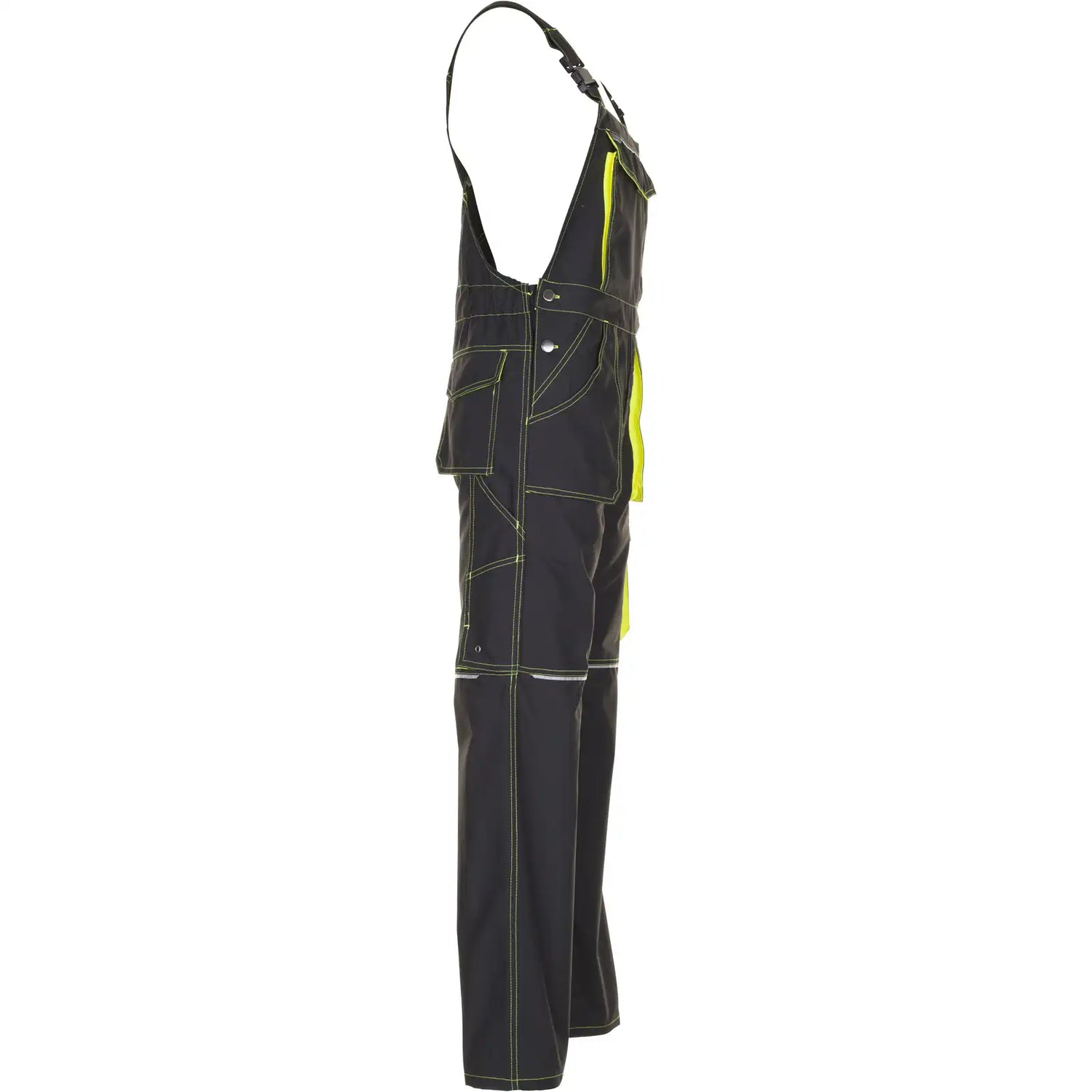 Planam Basalt Neon Latzhose anthrazit/gelb 102 anthrazit/gelb - Produktbild ohne Model