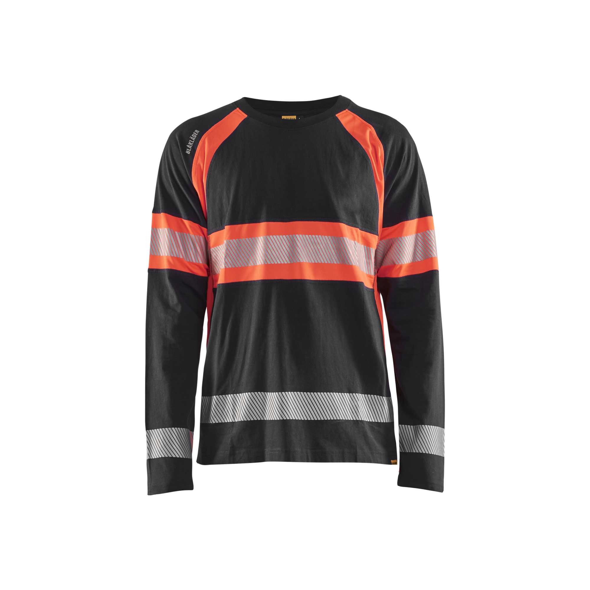 BLAKLADER 35101030 Hi Vis Long Sleeved T Shirt Hi Vis Reflective Long Sleeve Work T-Shirt MEN - 100% Cotton