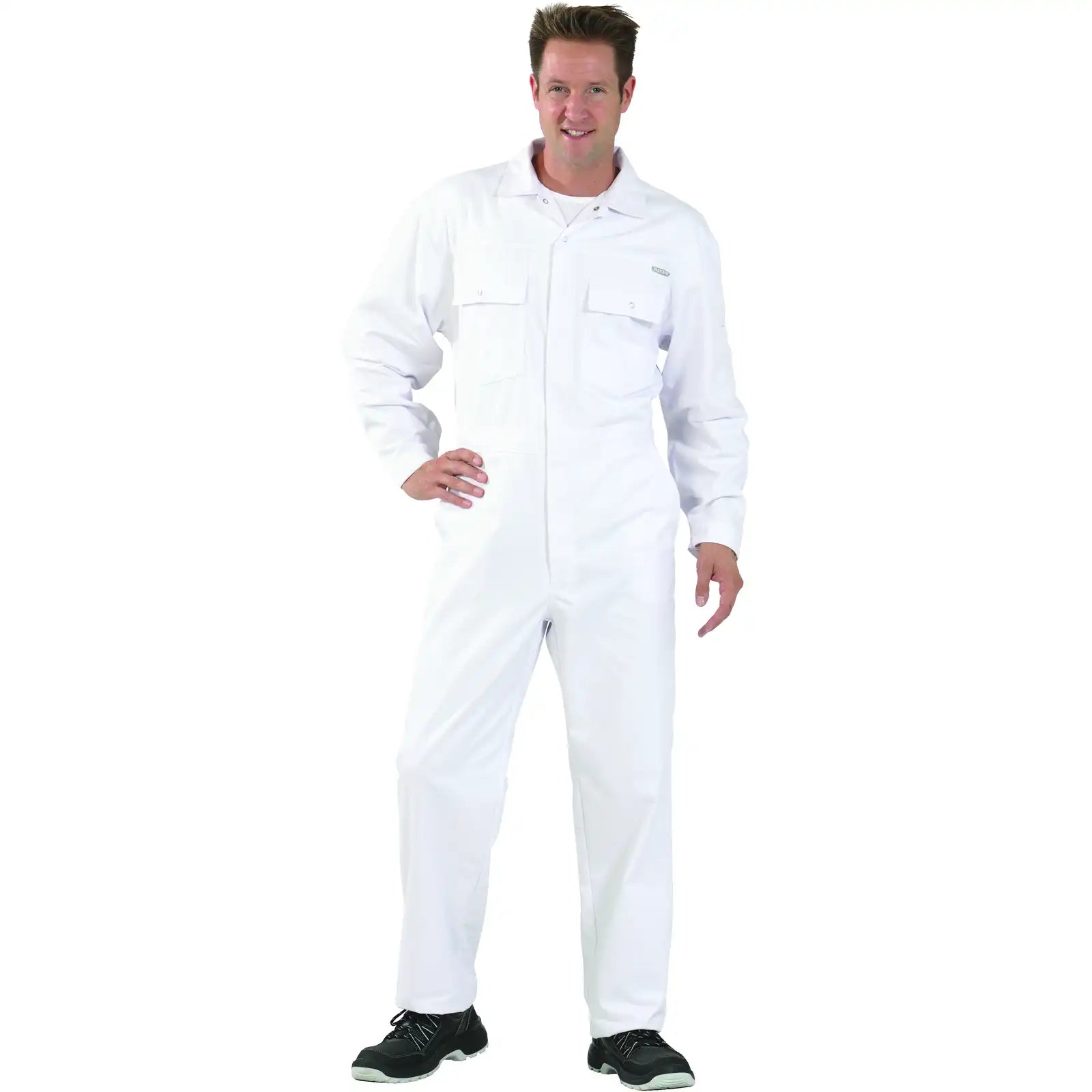 Planam MG 260 Rallyekombi weiß 102 reinweiß - Produktbild mit Model