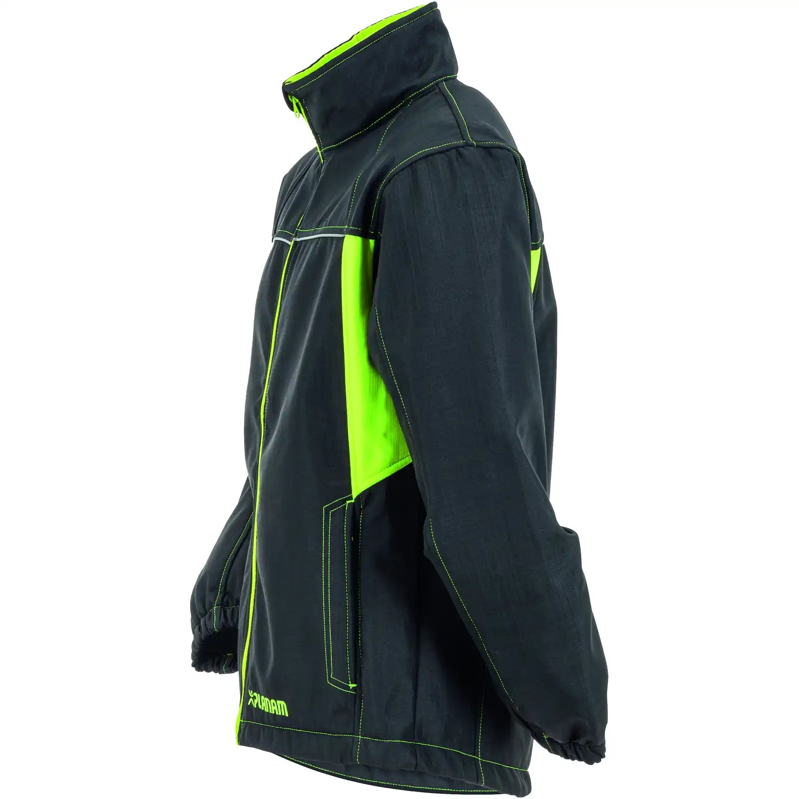 Planam Basalt Neon Softshelljacke anthrazit/gelb L anthrazit/gelb - Produktbild ohne Model