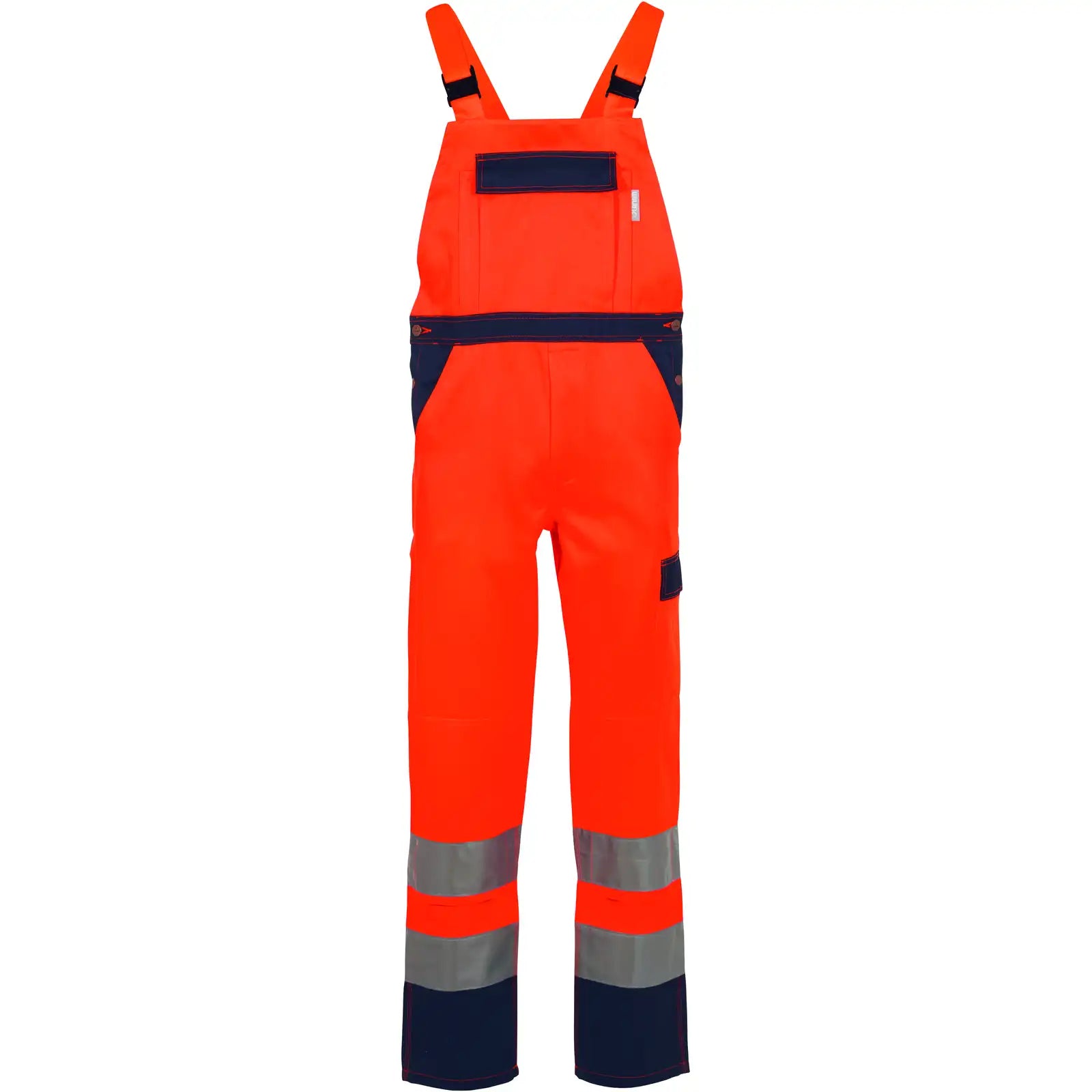 Planam Warnschutz Latzhose orange/marine 102 orange/marine - Vorschaubild