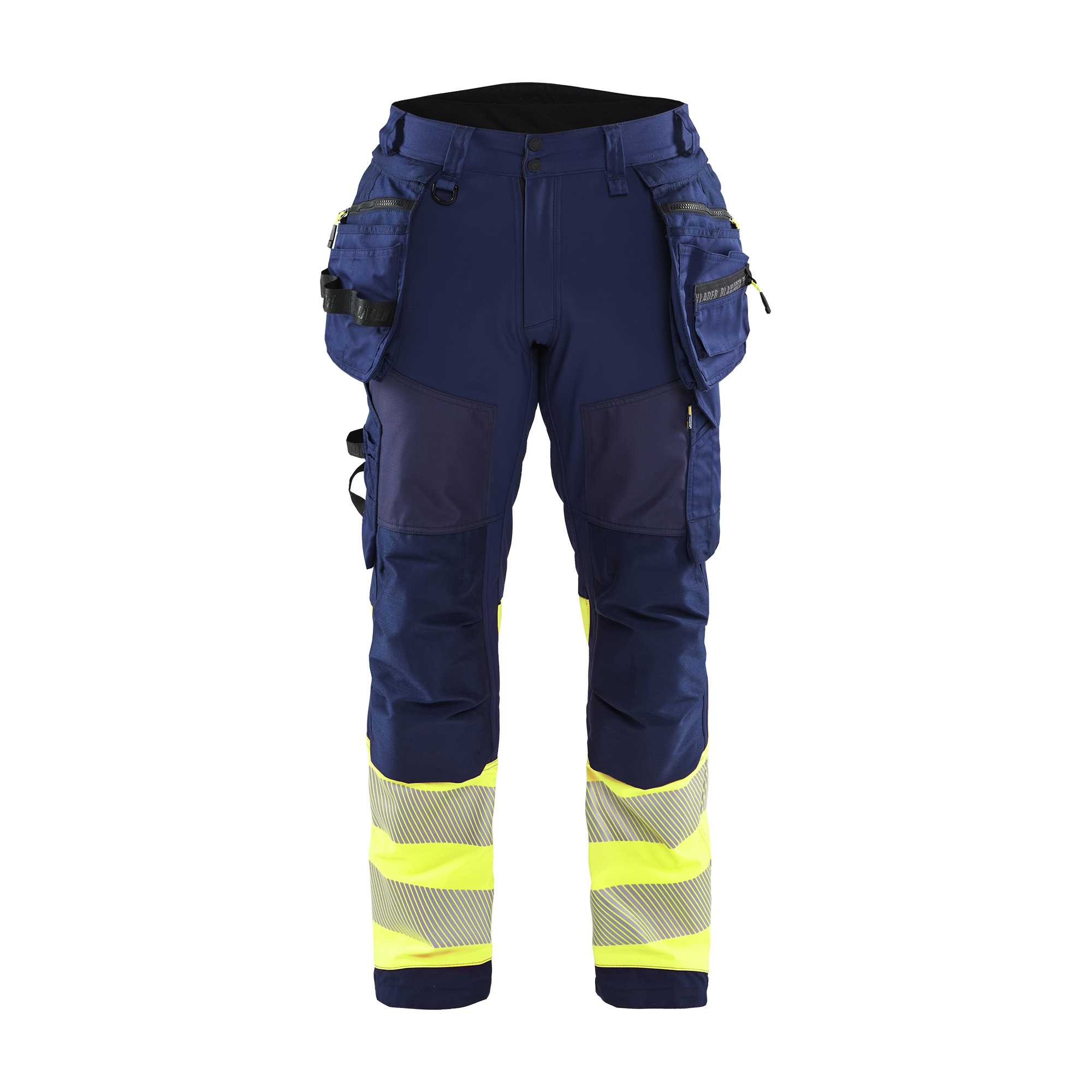 BLAKLADER 18212513 | Hi vis Softshell Trousers Hi Vis Reflective Work Trousers Men - Waterproof