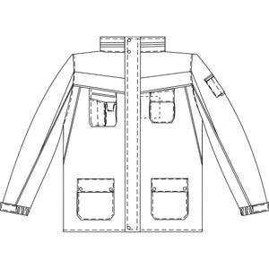 Planam Plaline Allwetterjacke marine/zink XS marine/zink - Produktskizzen