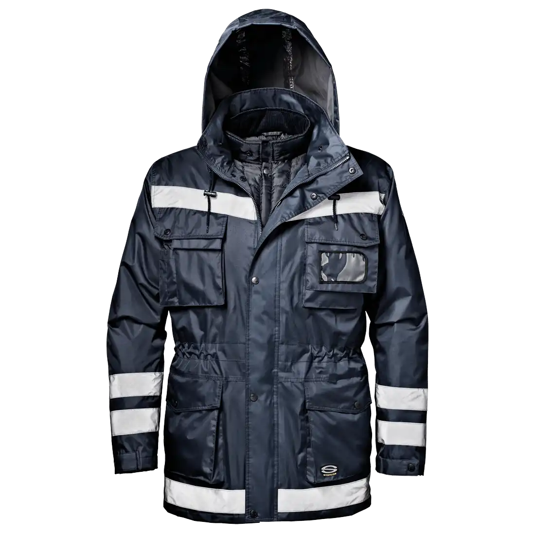 POLICE JACKET - Hi-Vis Reflective Bands - Waterproof - Detachable Inner Jacket - Image 1