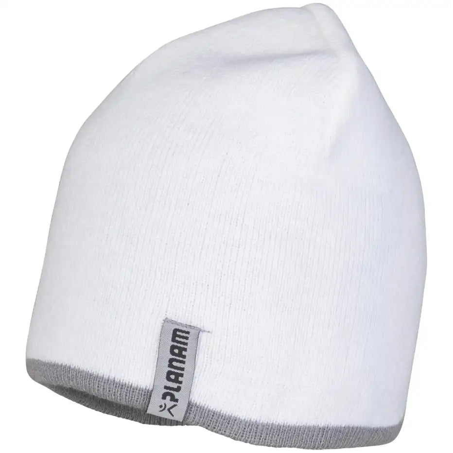 Planam Zubehör Strickmütze 2-farbig weiß/zink Universalgröße weiß/zink - Produktbild ohne Model