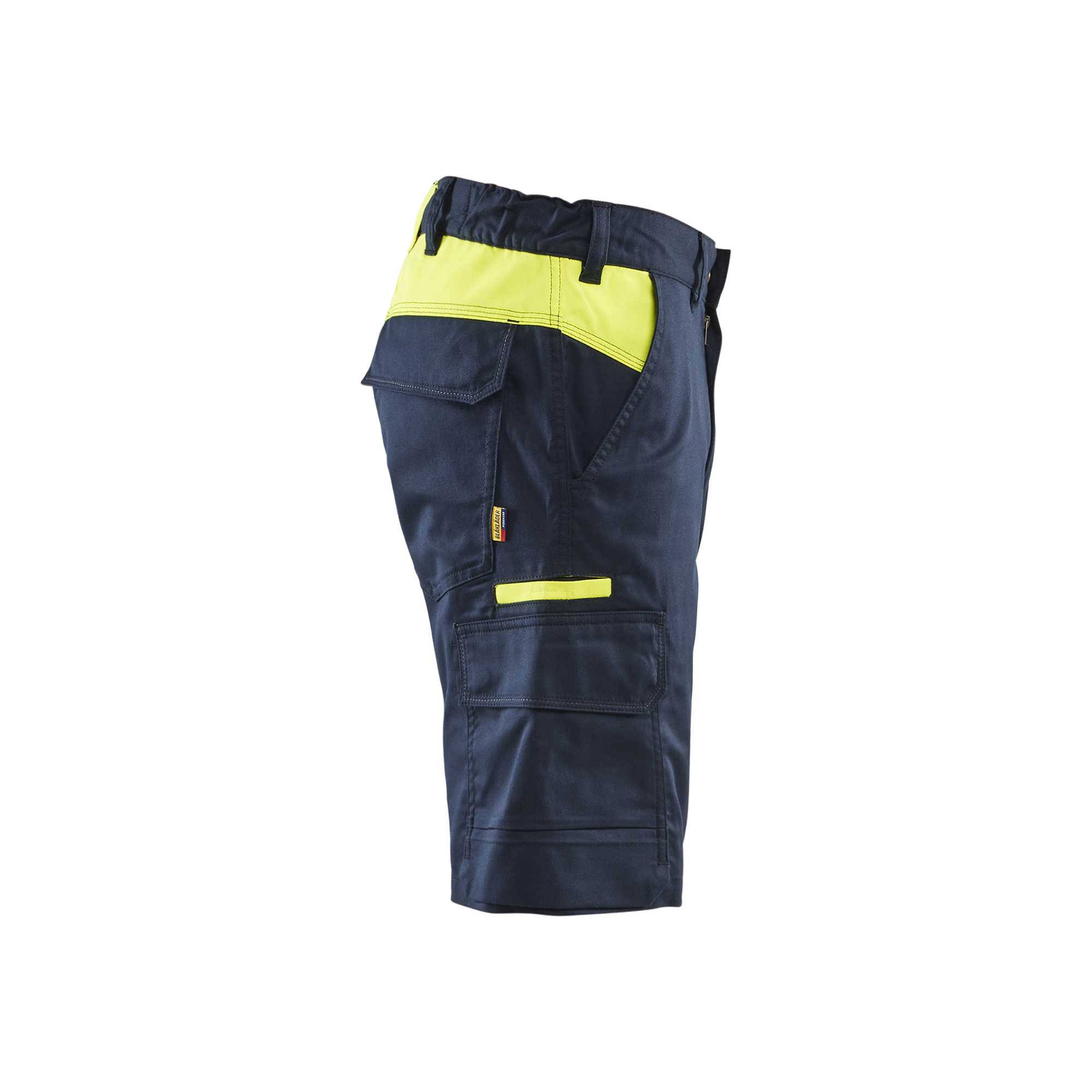 BLAKLADER 14461832 Industry shorts stretch Hi Vis Reflective Work Shorts Men - twill fabric