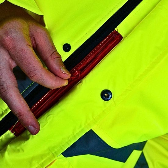 SUPER ESSENTIAL JACKET - Class 3 - Hi-Vis Reflective Bands - Quilted Padding - Image 2