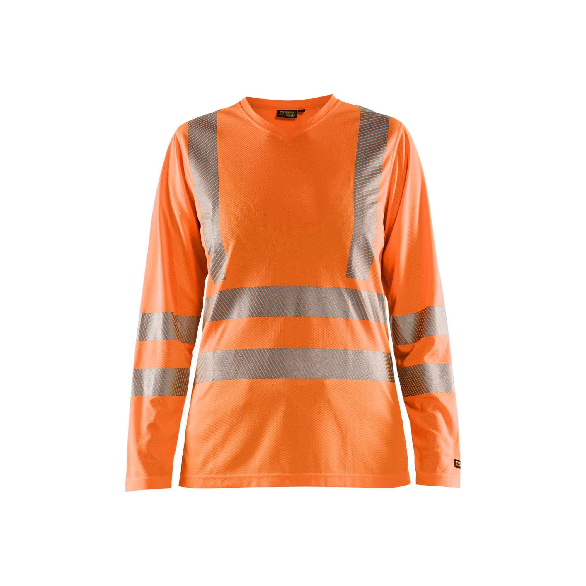 BLAKLADER 34851013 Women's Hi Vis t shirt long sleeve Hi Vis Reflective Long Sleeve Work T-Shirt WOMEN - 100% Polyester