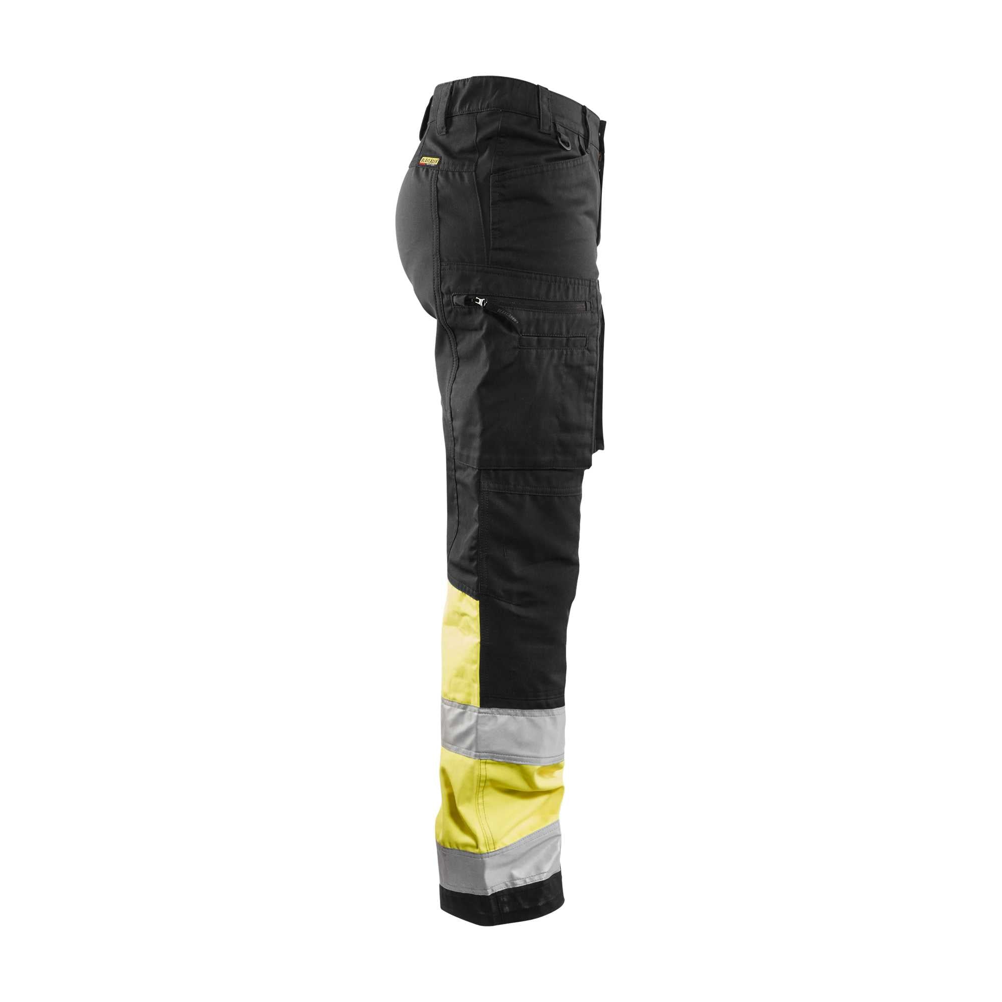 BLAKLADER 71611811 | Women's Hi Vis trousers with stretch Hi Vis Reflective Work Trousers Women - Class 1 Certified