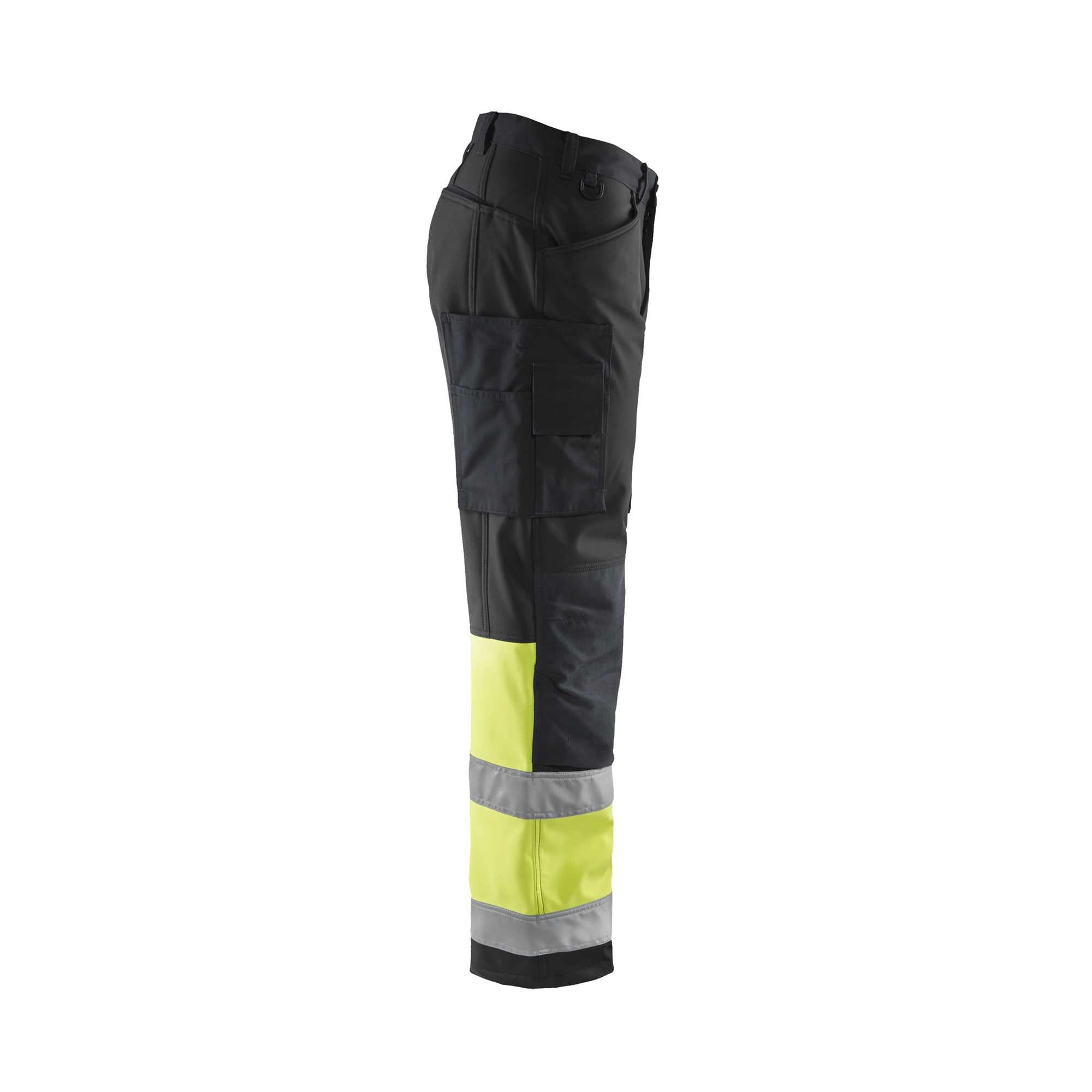 BLAKLADER 15622517 | Hi Vis Softshell trousers Hi Vis Reflective Work Trousers Men - Waterproof