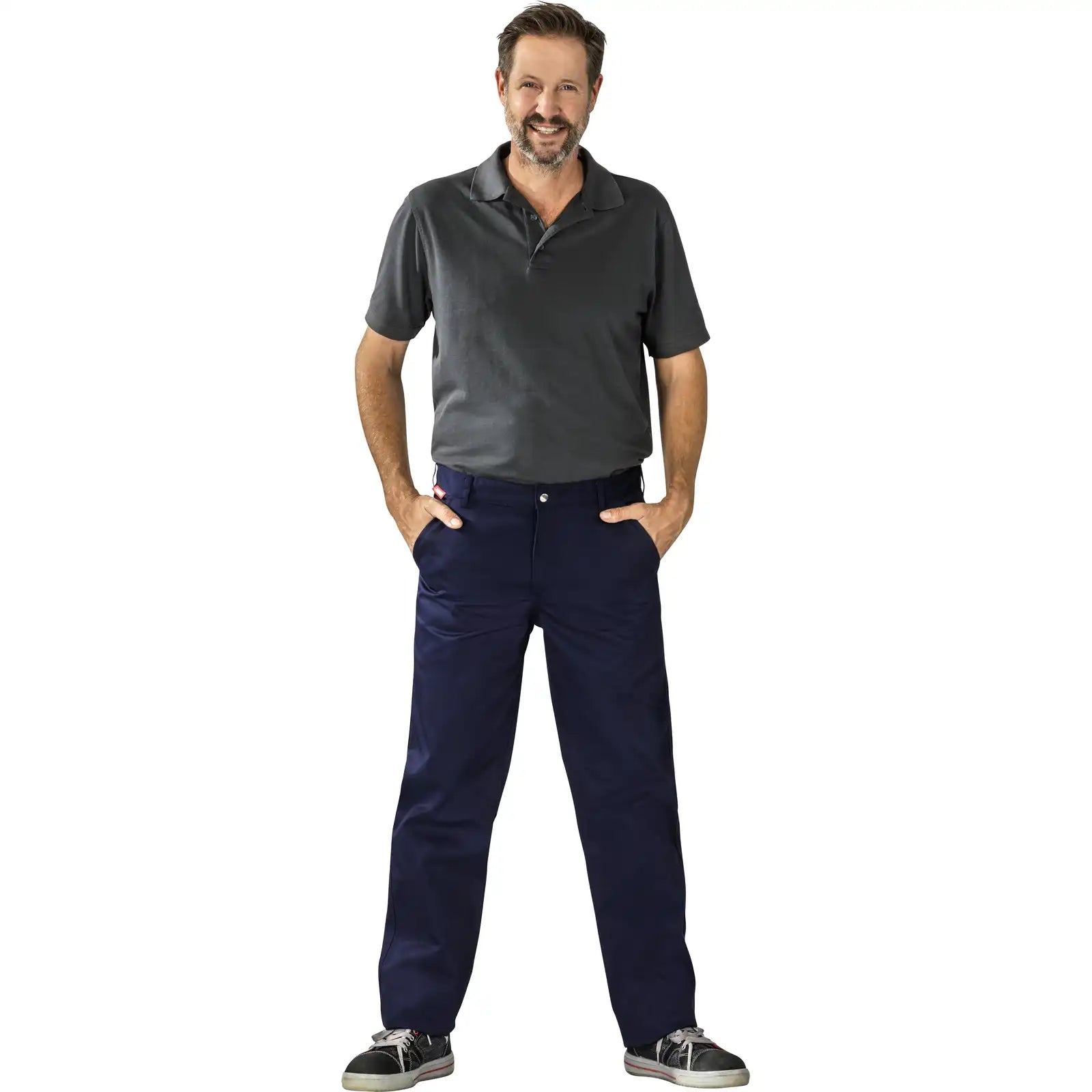 Planam MG 260 Bundhose hydronblau 102 hydronblau - Produktbild mit Model