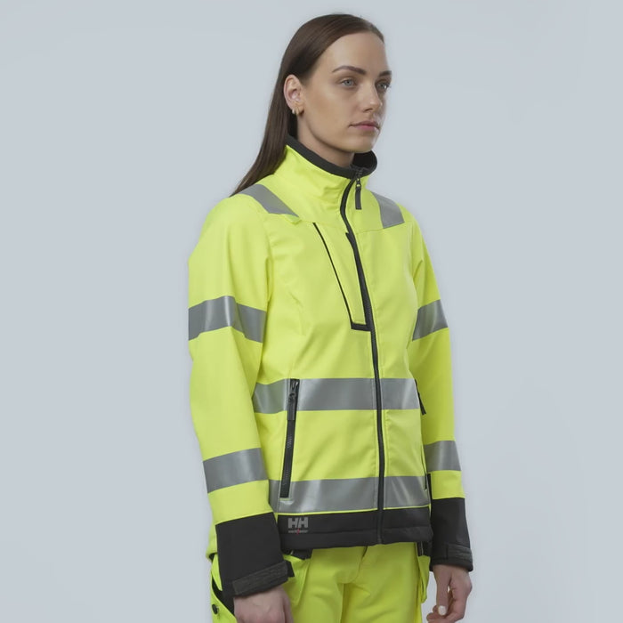 Helly Hansen Work Wear - 74098 W LUNA HI VIS SOFTSHELL JACKET - 360 films-Carry over