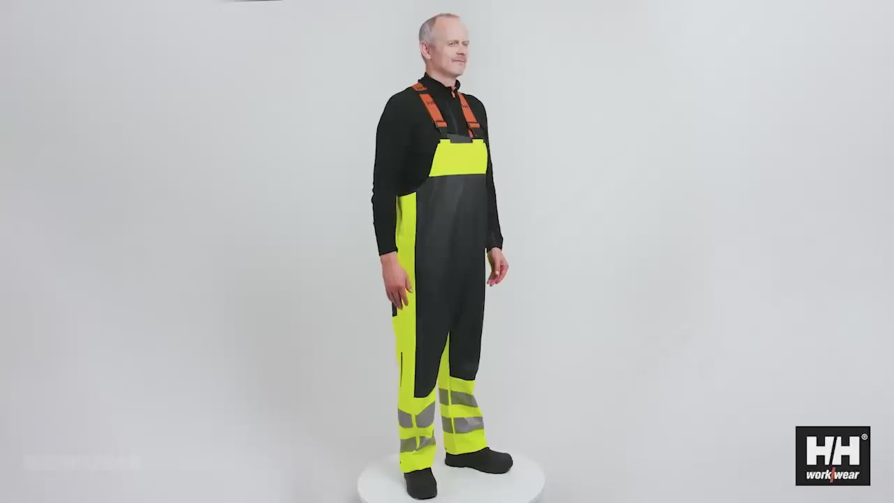 Helly Hansen Work Wear - 70596 - Alna 2.0 Rain Bib ENG_MQ - 360 Rotational Films-360 films-Apparel-Summer 2022-Workwear